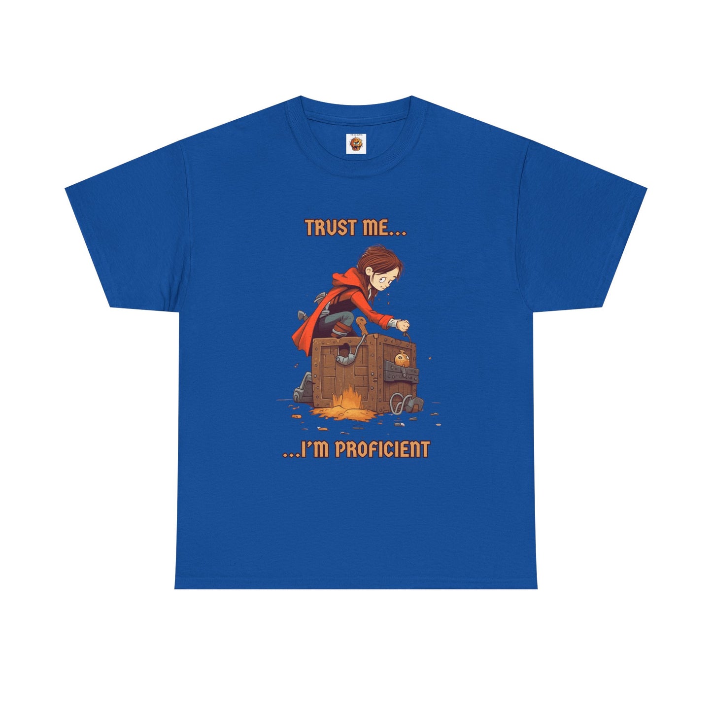 'Trust Me, I'm Proficient' Dungeons and Dragons DND Unisex Heavy Cotton Tee Shirt T-Shirt, RPG, TTRPG, Roleplaying, Geek, Nerd, Rogue, Thief