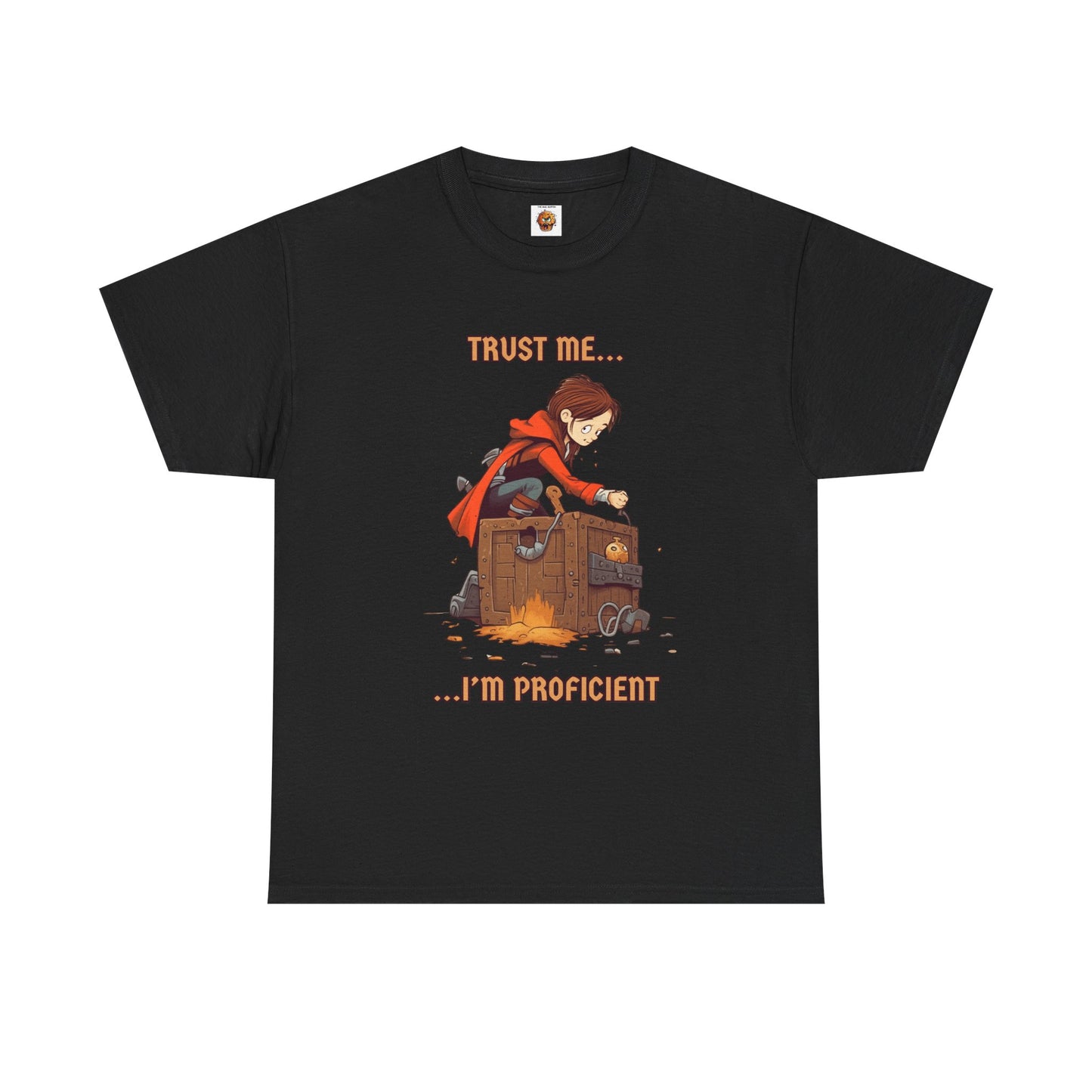 'Trust Me, I'm Proficient' Dungeons and Dragons DND Unisex Heavy Cotton Tee Shirt T-Shirt, RPG, TTRPG, Roleplaying, Geek, Nerd, Rogue, Thief