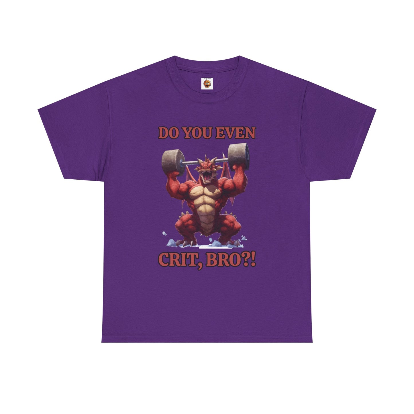 Muscle Tee for D&D Enthusiasts | Gym Humor | Do You Even Crit Bro? | Workout Gift | Unisex Heavy Cotton Tee, Funny Gym Shirt, DND, RPG, TTRPG, Geek, Nerd, Dragon