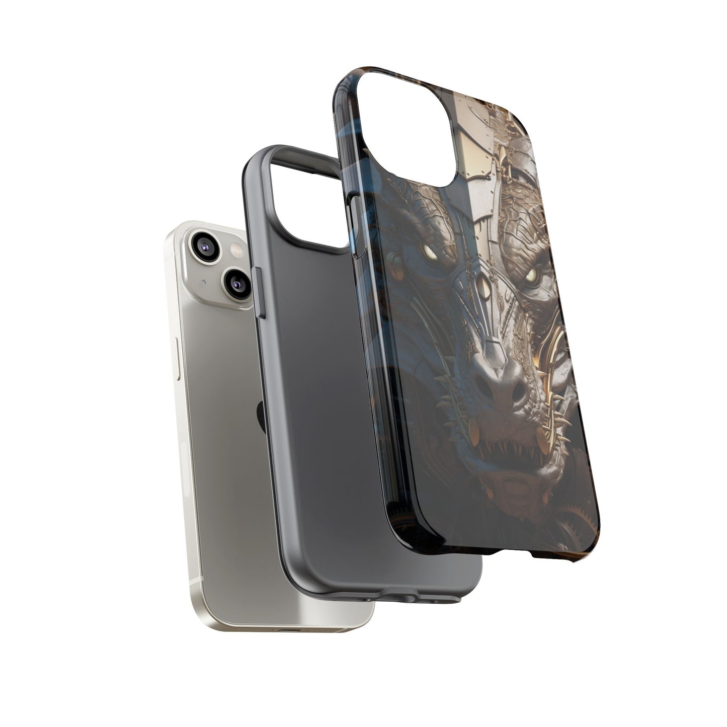Hyper Realistic 3D Design Clockwork Dragon Phone Case - For Fantasy Lovers, D&D, RPG, TTRPG, Geek, Nerd