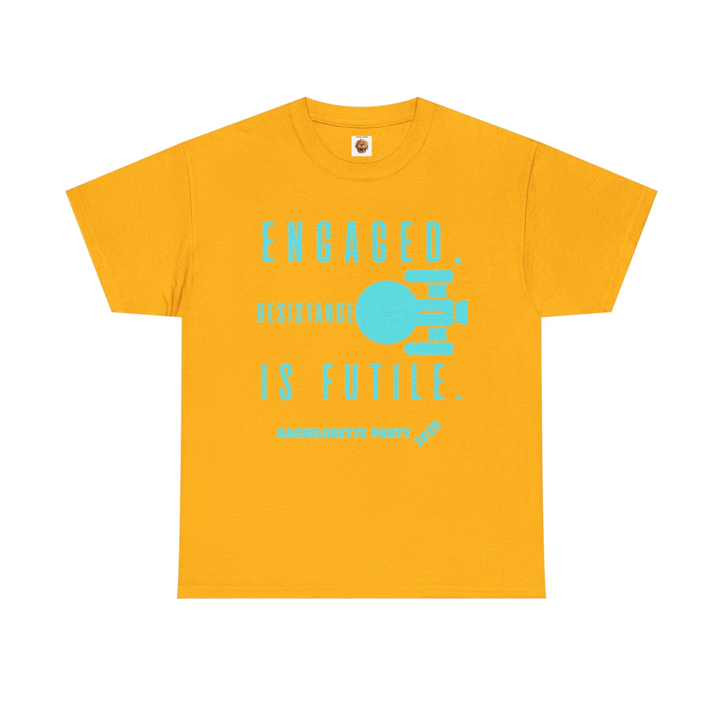 Engaged Resistance Is Futile Unisex Heavy Cotton Tee - Perfect for Bachelorette Parties 2025, Wedding, Engagement, Star Trek, Sci-Fi, Geek, Nerd