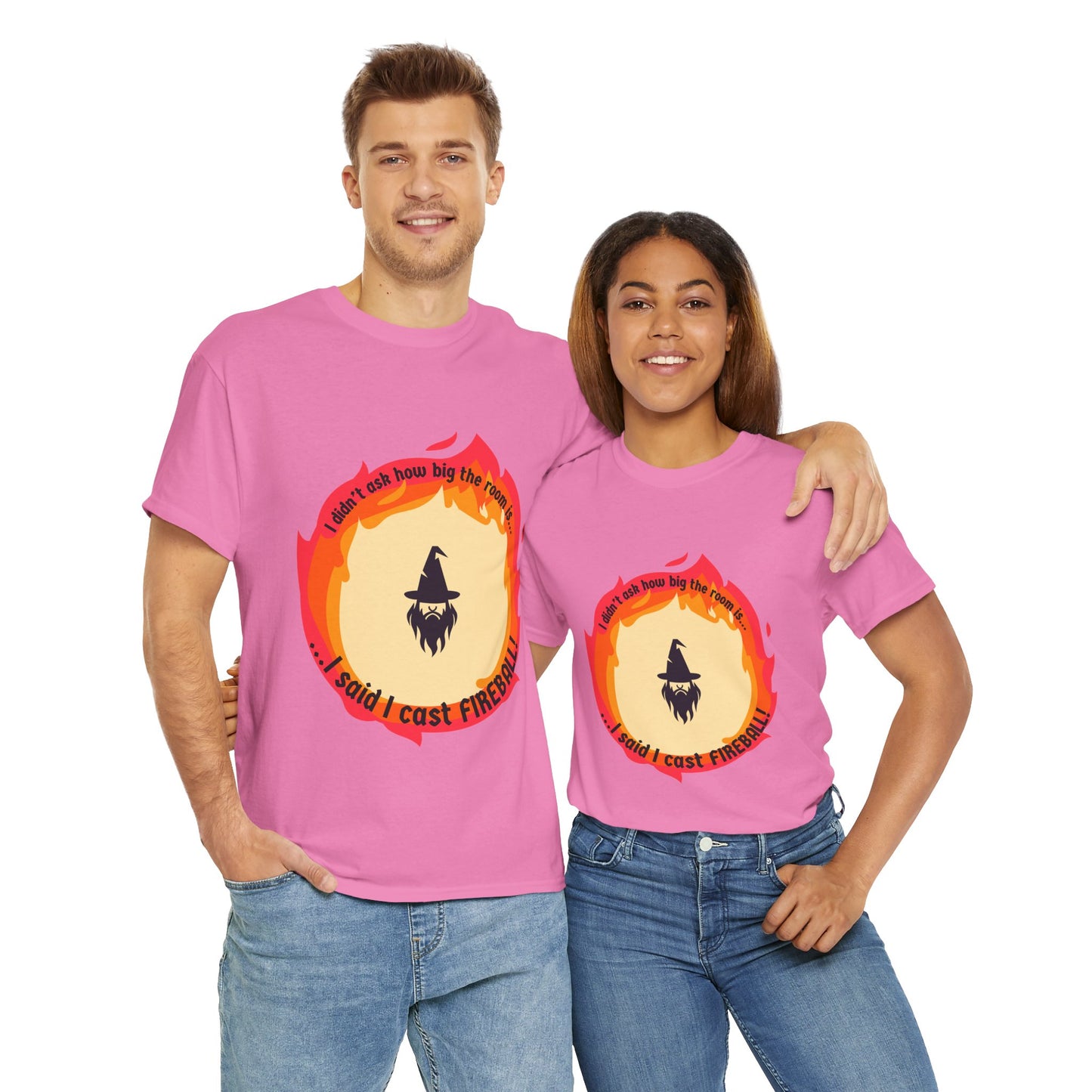 Dungeons and Dragons Unisex Heavy Cotton Tee - "I Said I Cast Fireball" Funny Wizard T-Shirt, DND, RPG, TTRPG, Geek Nerd