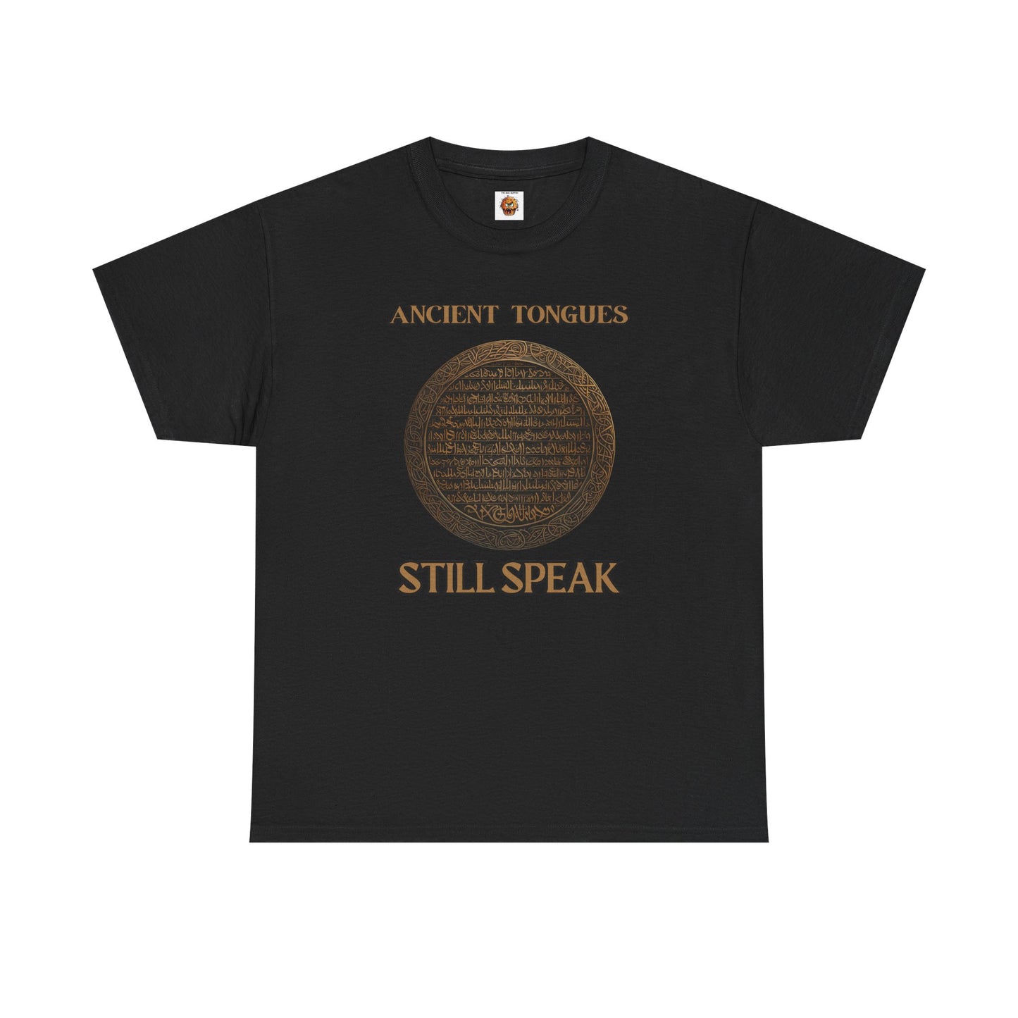 'Ancient Tongues Still Speak' Old Elvish Dwarvish Language Unisex Heavy Cotton Tee, Graphic Tee, Gift for Linguists, Casual Wear, Unique Quote Shirt, DND, RPG, TTRPG, Geek, Nerd