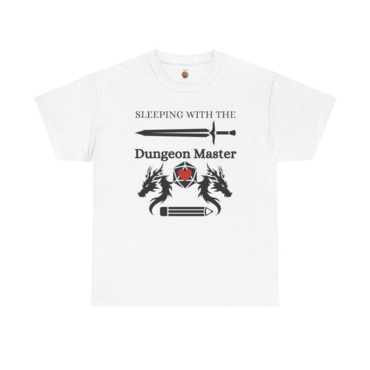 Sleeping with the Dungeon Master Dungeons and Dragons DND Unisex Heavy Cotton Tee Shirt T-Shirt - RPG, TTRPG, Roleplaying, Geek, Nerd