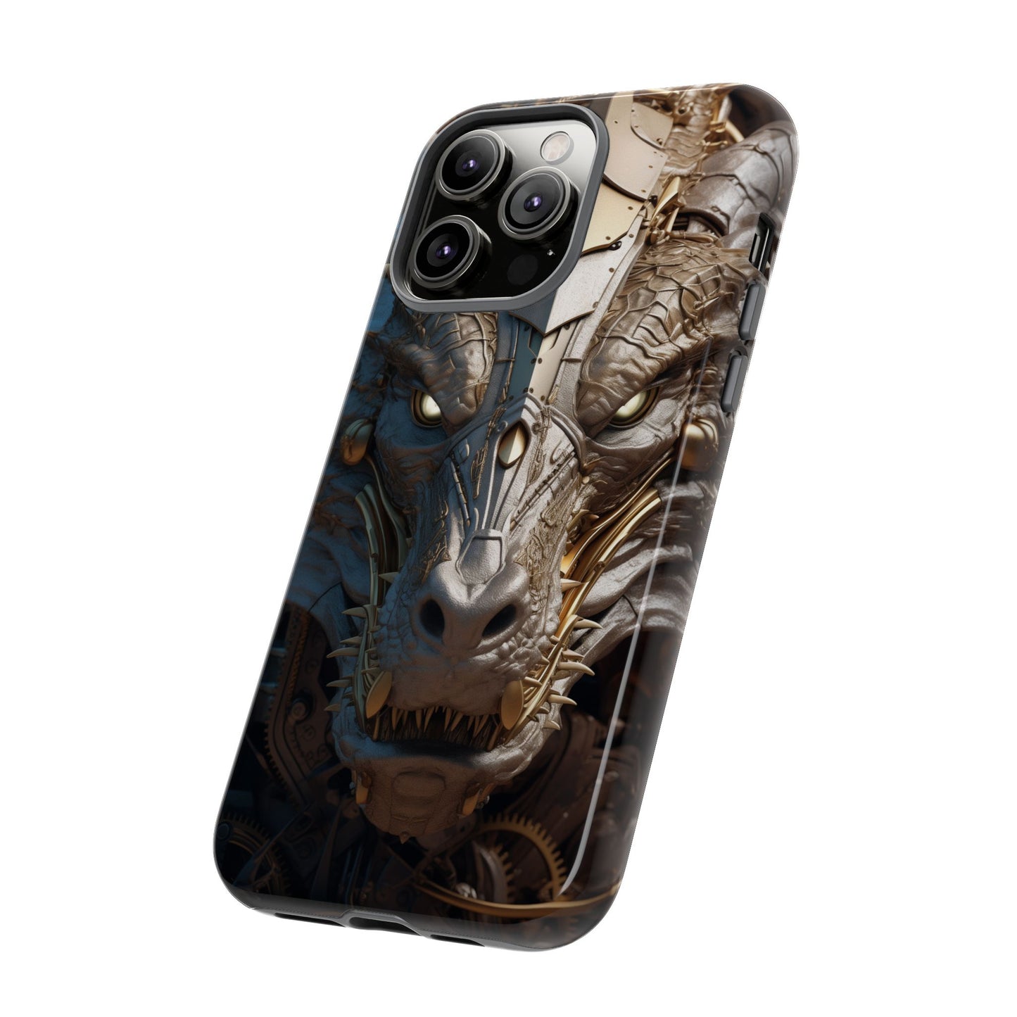 Hyper Realistic 3D Design Clockwork Dragon Phone Case - For Fantasy Lovers, D&D, RPG, TTRPG, Geek, Nerd