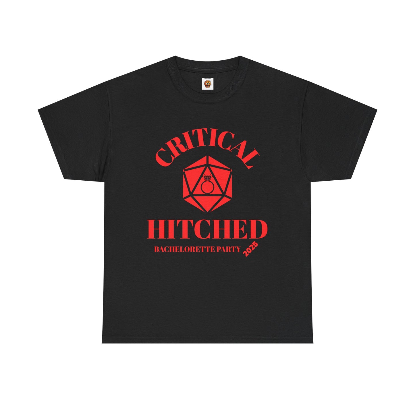 Critical Hitched Bachelorette Party 2025 Tee - Unisex Heavy Cotton, D&D, DND, RPG, TTRPG, Geek, Nerd, Wedding, Engagement