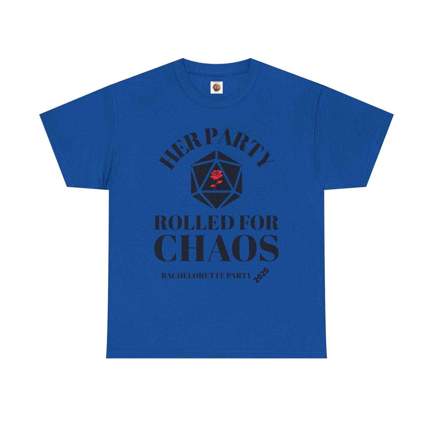 Rolled For Chaos Bachelorette Party 2025 Tee - Unisex Heavy Cotton Shirt, Weeding, Engagement, D&D, DND, RPG, TTRPG, Geek, Nerd