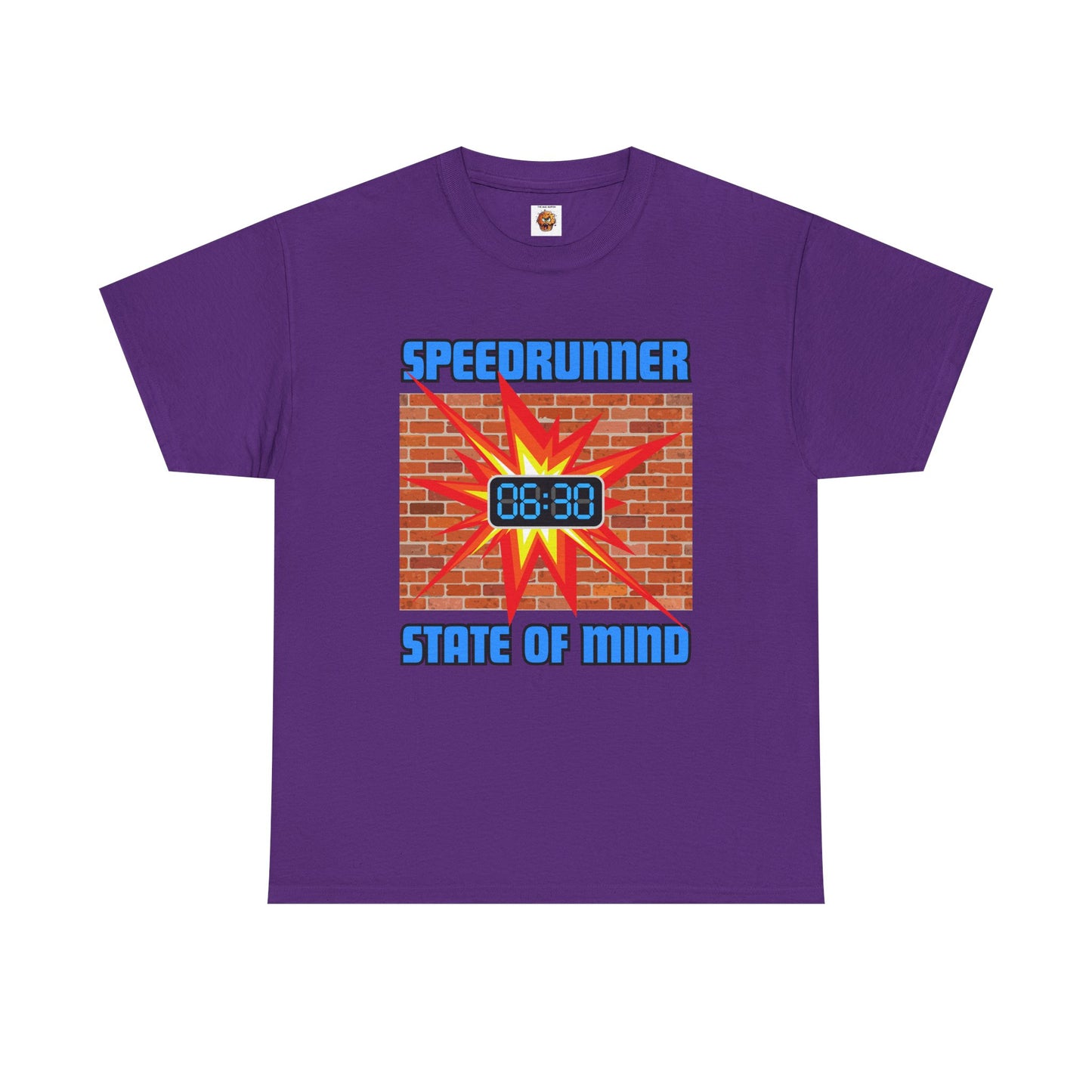 Speedrunner State of Mind Blasting Through Walls Unisex Heavy Cotton Tee - Perfect Gift for Gamers, Gaming, Video Game, Geek, Nerd