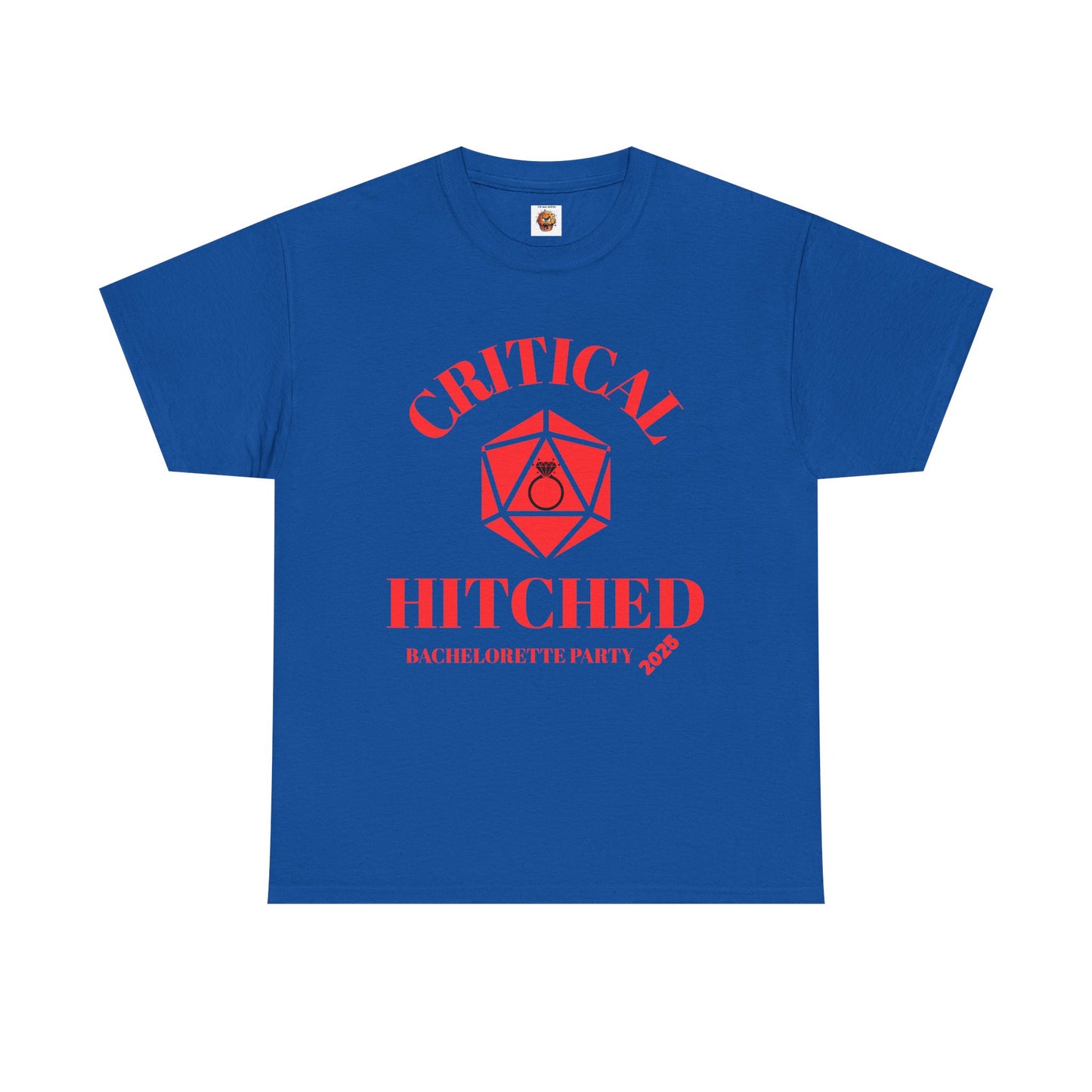 Critical Hitched Bachelorette Party 2025 Tee - Unisex Heavy Cotton, D&D, DND, RPG, TTRPG, Geek, Nerd, Wedding, Engagement