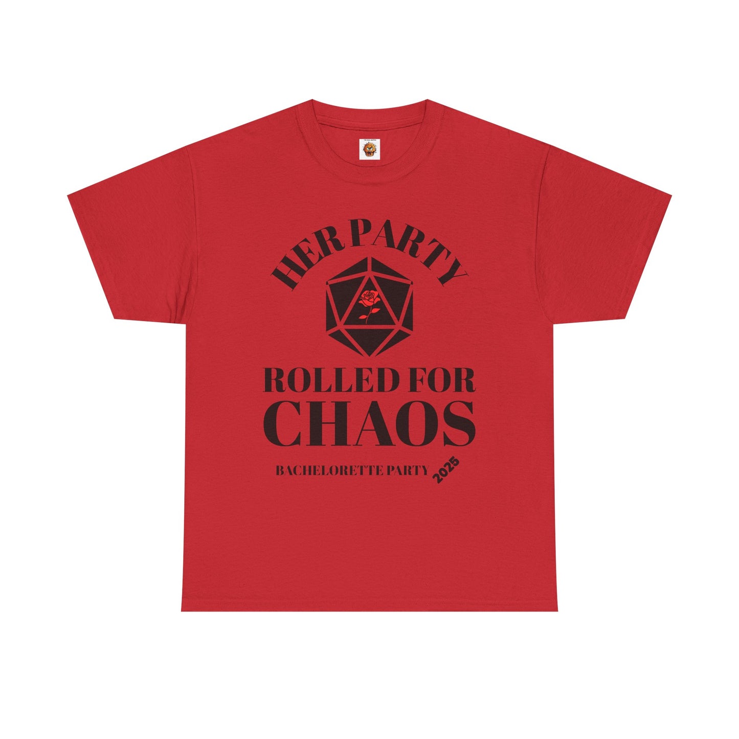 Rolled For Chaos Bachelorette Party 2025 Tee - Unisex Heavy Cotton Shirt, Weeding, Engagement, D&D, DND, RPG, TTRPG, Geek, Nerd