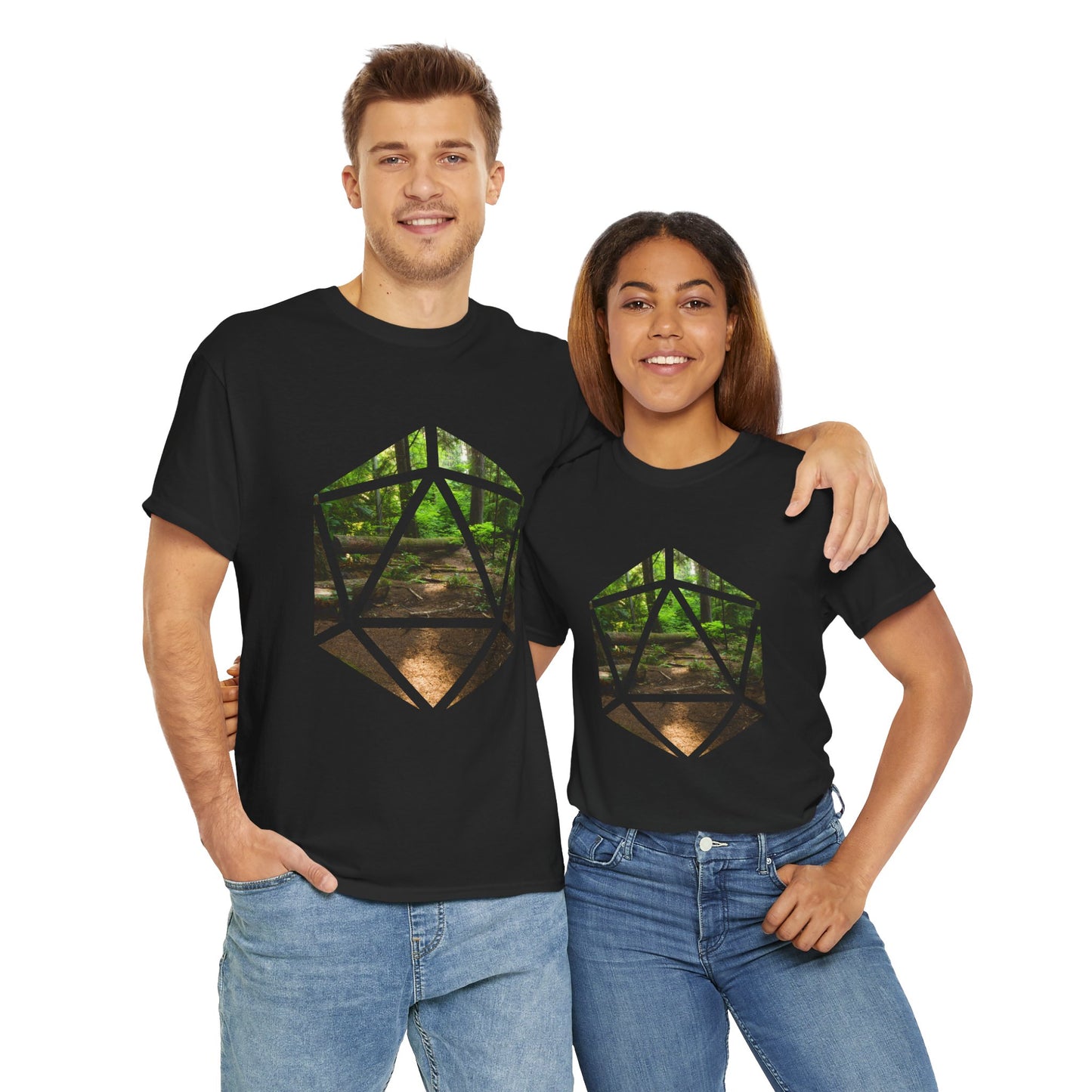 D20 Earth Element Nature-Inspired Graphic Tee | Adventure Shirt, Unisex Cotton Tee, Nature Lover Gift, Eco-Friendly Clothing, Casual Wear, DND, RPG, TTRPG, Geek, Nerd