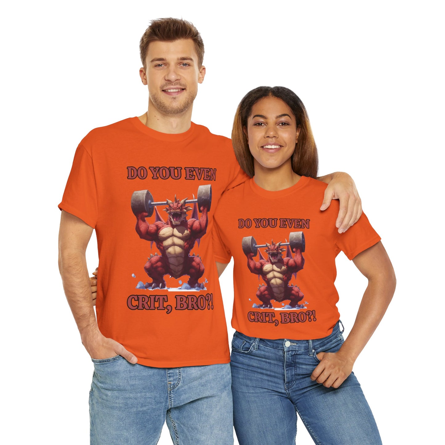 Muscle Tee for D&D Enthusiasts | Gym Humor | Do You Even Crit Bro? | Workout Gift | Unisex Heavy Cotton Tee, Funny Gym Shirt, DND, RPG, TTRPG, Geek, Nerd, Dragon