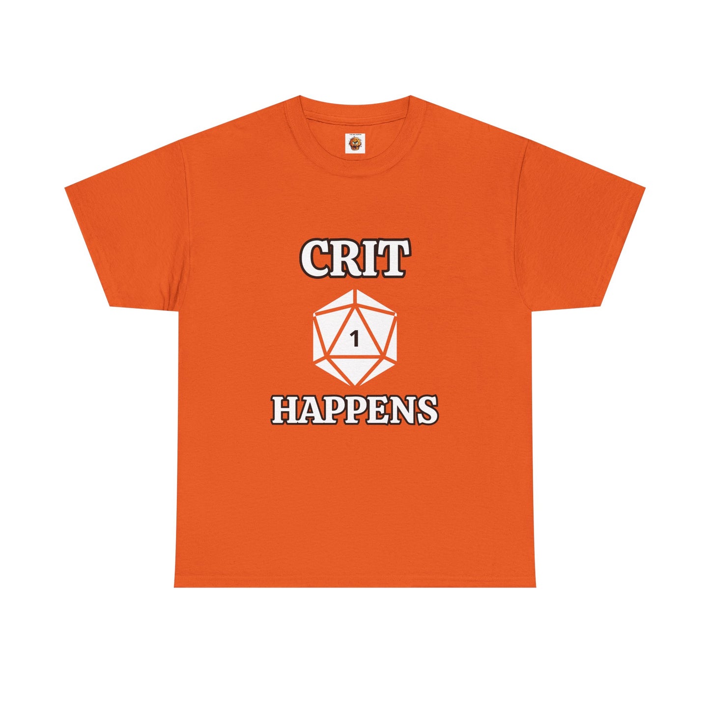 'Crit Happens' D20 Gaming Humor Tee, Unisex Graphic T-Shirt for Gamers, Funny D&D Apparel, Gift for RPG Players, Casual Wear for Game Nights, DND, RPG, TTRPG, Geek, Nerd