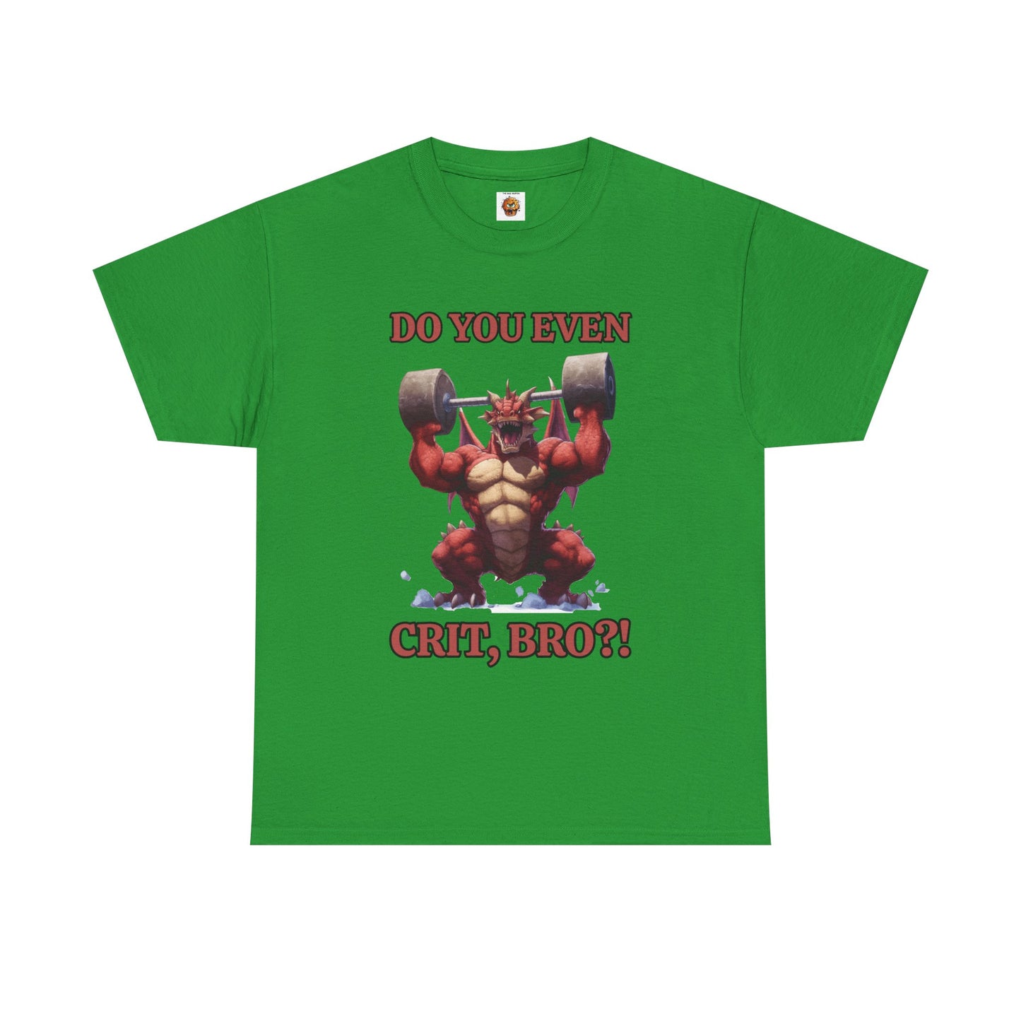 Muscle Tee for D&D Enthusiasts | Gym Humor | Do You Even Crit Bro? | Workout Gift | Unisex Heavy Cotton Tee, Funny Gym Shirt, DND, RPG, TTRPG, Geek, Nerd, Dragon