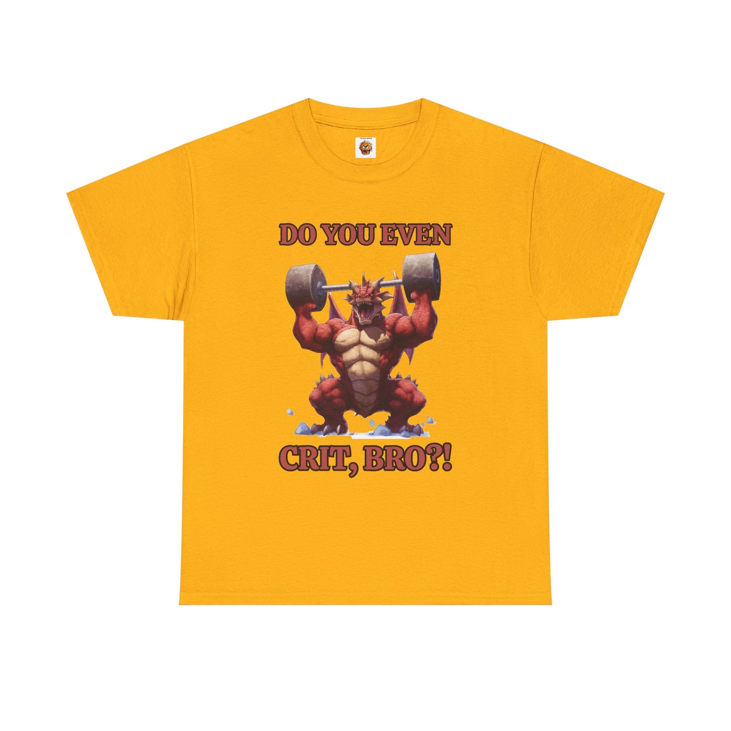 Muscle Tee for D&D Enthusiasts | Gym Humor | Do You Even Crit Bro? | Workout Gift | Unisex Heavy Cotton Tee, Funny Gym Shirt, DND, RPG, TTRPG, Geek, Nerd, Dragon