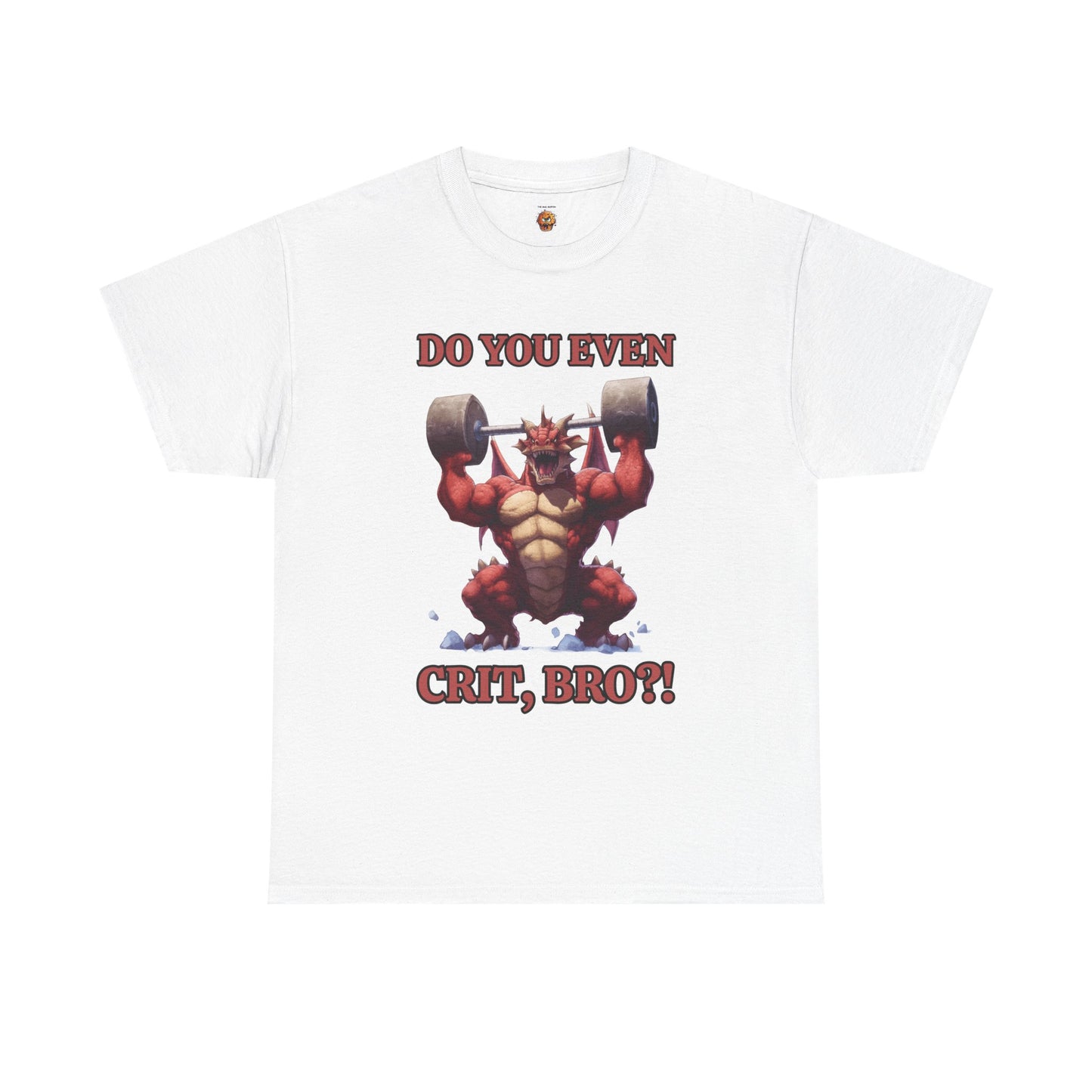 Muscle Tee for D&D Enthusiasts | Gym Humor | Do You Even Crit Bro? | Workout Gift | Unisex Heavy Cotton Tee, Funny Gym Shirt, DND, RPG, TTRPG, Geek, Nerd, Dragon