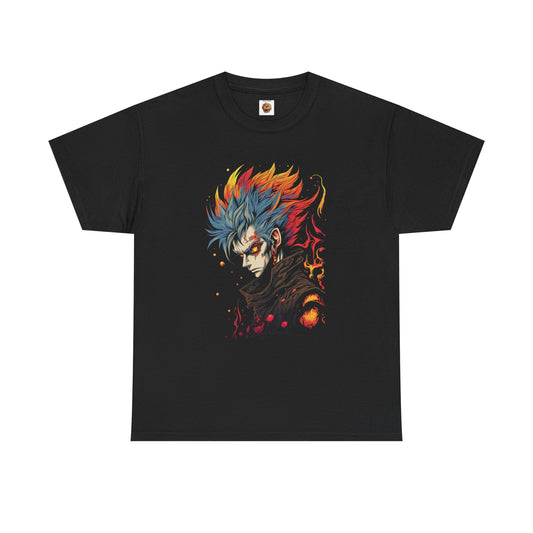 Shonen Anime Monster 001 Fire Demon Unisex Heavy Cotton Tee - Bold Graphic Shirt T-Shirt, Weeb, Otaku, Geek, Nerd