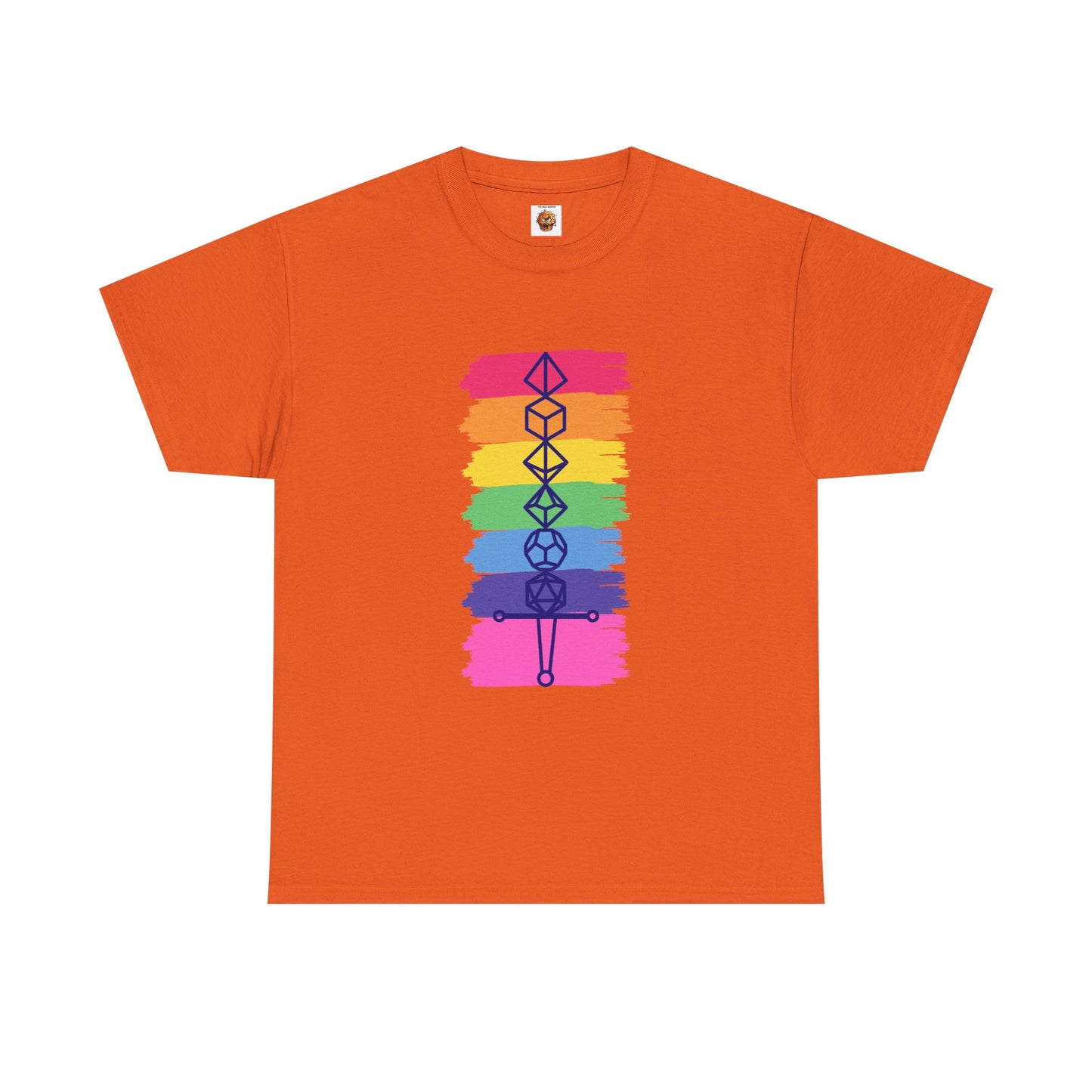Safe Space Pride Month Rainbow Sword Dungeons and Dragons DND Unisex Heavy Cotton Tee Shirt T-Shirt - RPG, TTRPG, Roleplaying, Geek, Nerd