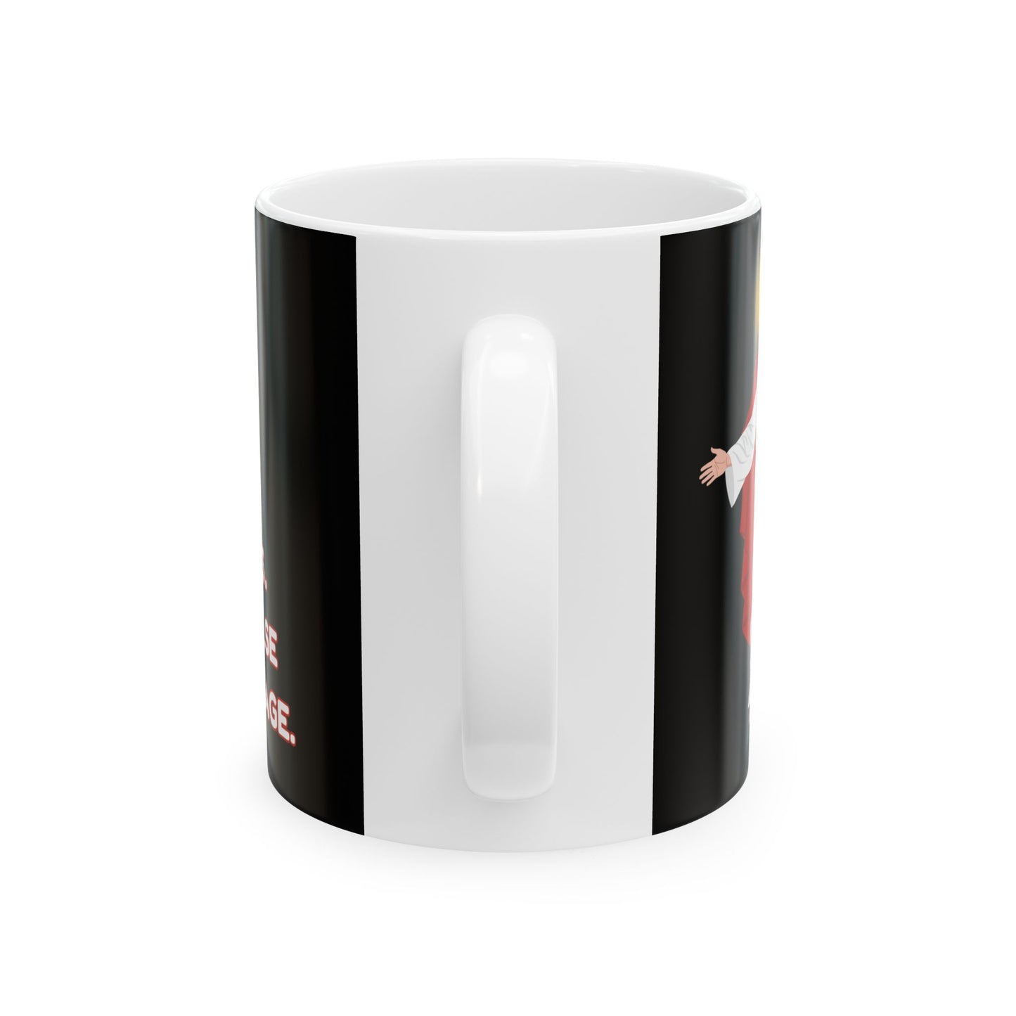 Funny Jesus Gaming Mug - Roll for Damage - Perfect Gift for Gamers, D&D, DND, RPG, TTRPG, Roleplaying, Geek, Nerd