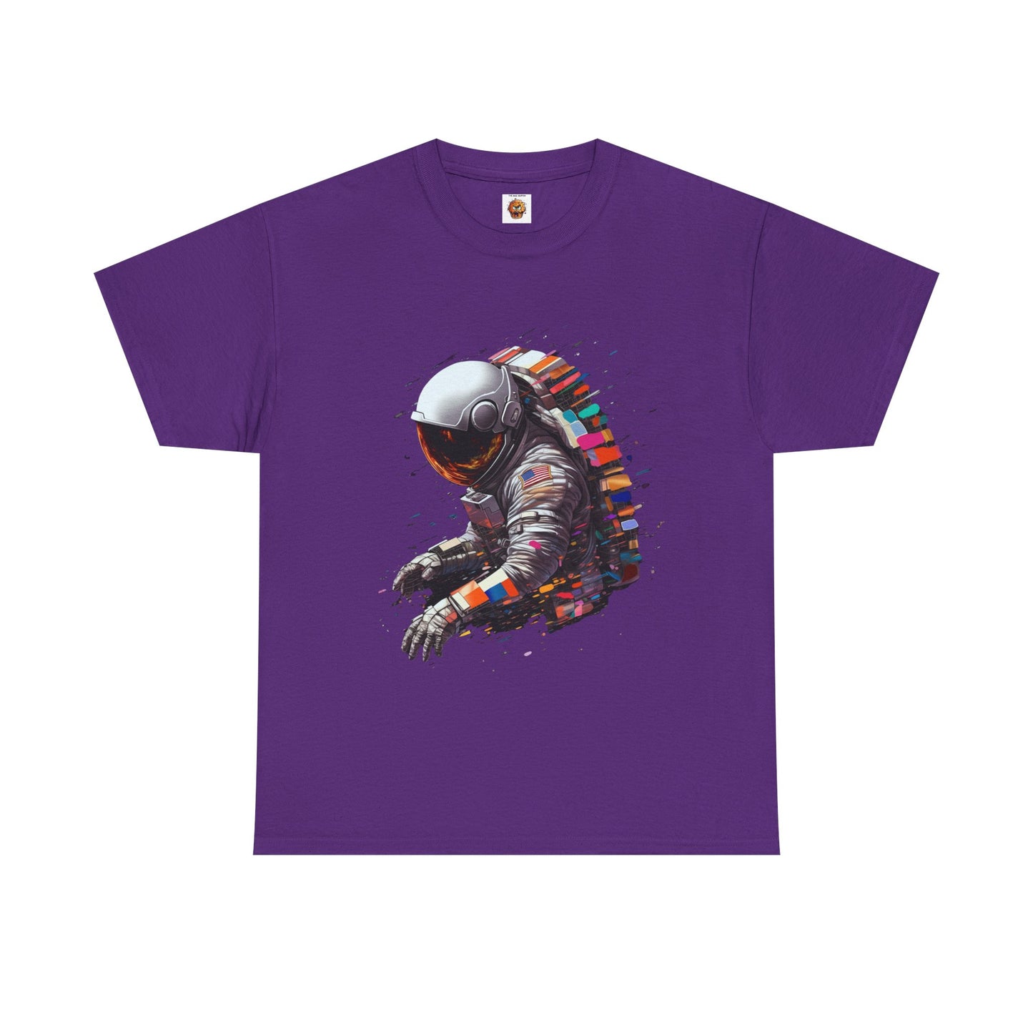 U.S. Astronaut Cosmic Explorer Unisex Heavy Cotton Tee Shirt - Space-Themed Graphic T-Shirt, Geek, Nerd