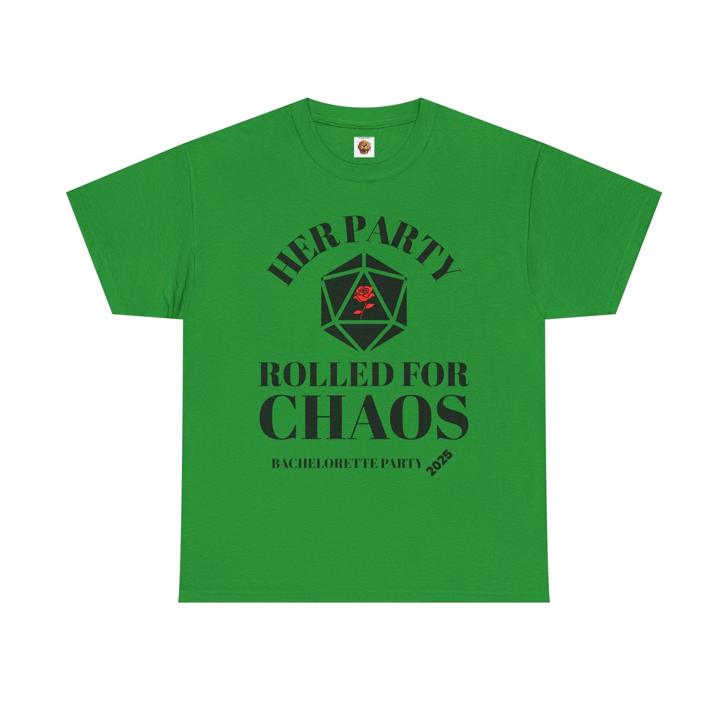Rolled For Chaos Bachelorette Party 2025 Tee - Unisex Heavy Cotton Shirt, Weeding, Engagement, D&D, DND, RPG, TTRPG, Geek, Nerd
