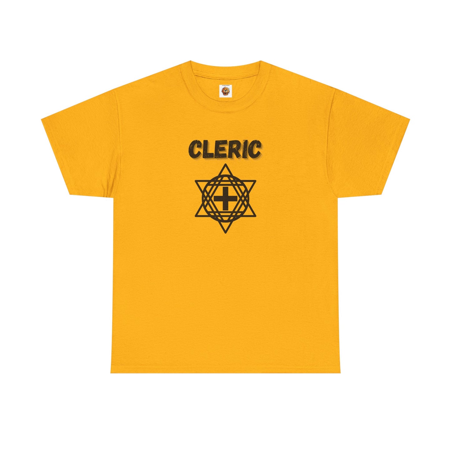 Cleric Icon Symbol Dungeons and Dragons DND Heavy Cotton Tee Shirt T-Shirt - RPG, TTRPG, Roleplaying, Geek, Nerd