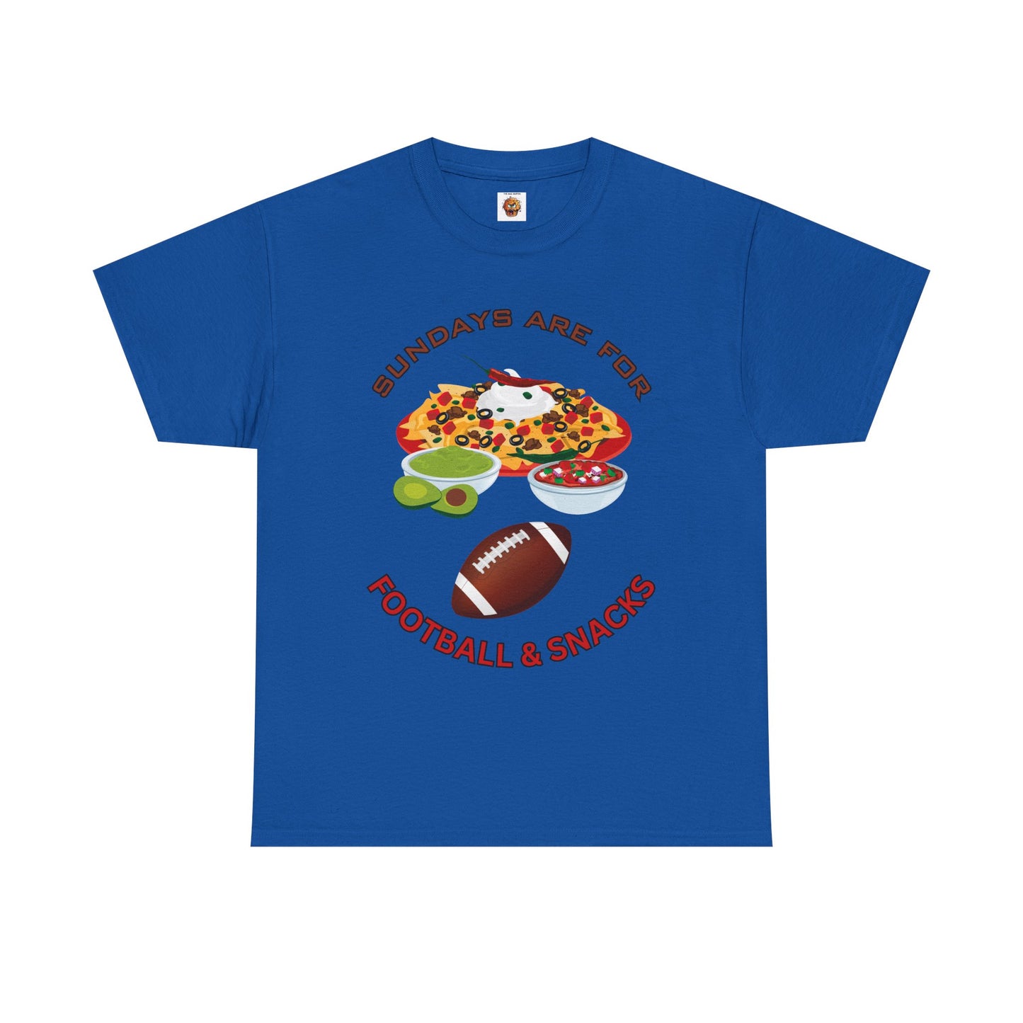 Sundays Are for Football & Snacks Tee, Unisex Cotton Shirt, Game Day Apparel, Fun Gift for Sports Lovers, Weekend Vibes, Super Bowl