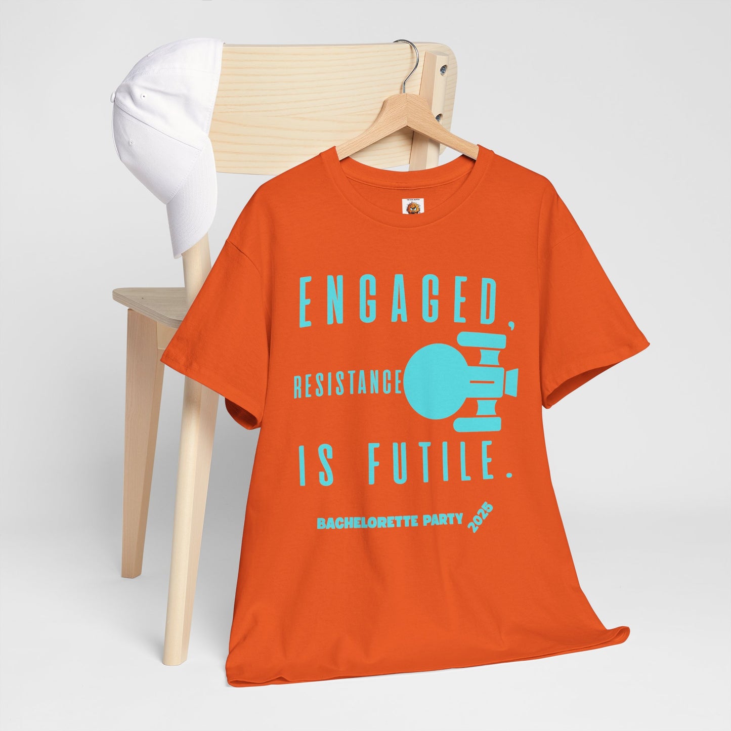 Engaged Resistance Is Futile Unisex Heavy Cotton Tee - Perfect for Bachelorette Parties 2025, Wedding, Engagement, Star Trek, Sci-Fi, Geek, Nerd
