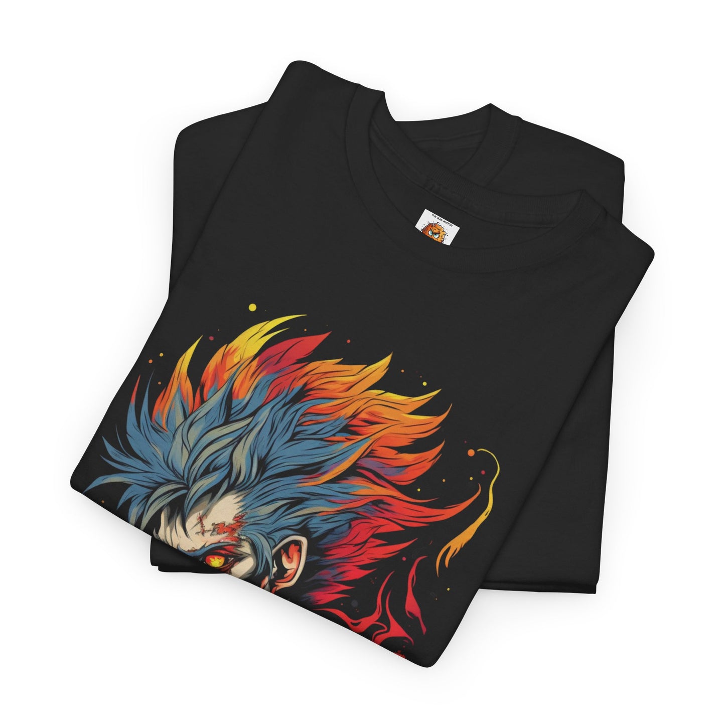 Shonen Anime Monster 001 Fire Demon Unisex Heavy Cotton Tee - Bold Graphic Shirt T-Shirt, Weeb, Otaku, Geek, Nerd
