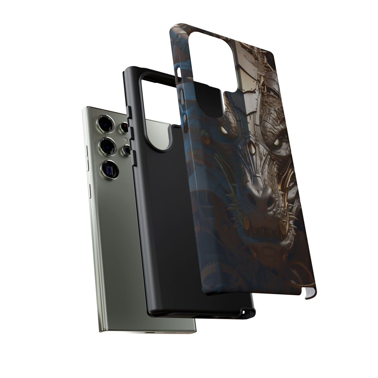 Hyper Realistic 3D Design Clockwork Dragon Phone Case - For Fantasy Lovers, D&D, RPG, TTRPG, Geek, Nerd