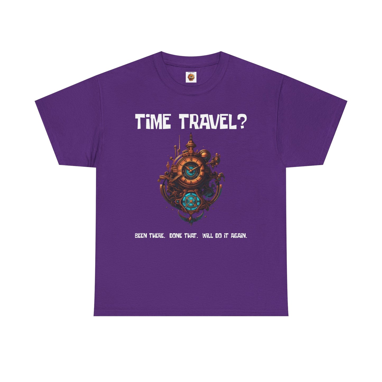 Time Travel Funny Mystical Unisex Heavy Cotton Tee Shirt - Unique Steampunk Design for Dreamers, Geek, Nerd, Science, Tech, Cyberpunk