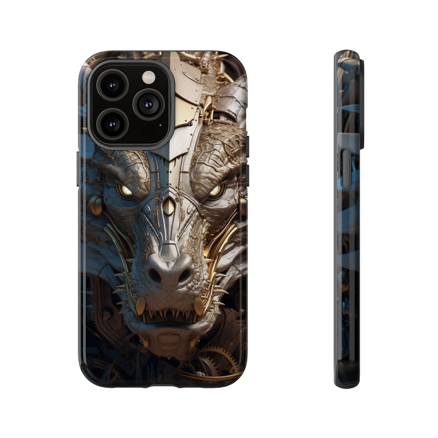 Hyper Realistic 3D Design Clockwork Dragon Phone Case - For Fantasy Lovers, D&D, RPG, TTRPG, Geek, Nerd