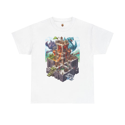 Dungeons and Isometric Dragons Fantasy Adventure Unisex Heavy Cotton Tee, Video Game Shirt, Graphic Tee, Gamer Gift, Casual Wear, Unique T-Shirt, DND, RPG, TTRPG, Geek, Nerd