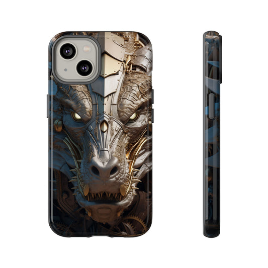 Hyper Realistic 3D Design Clockwork Dragon Phone Case - For Fantasy Lovers, D&D, RPG, TTRPG, Geek, Nerd