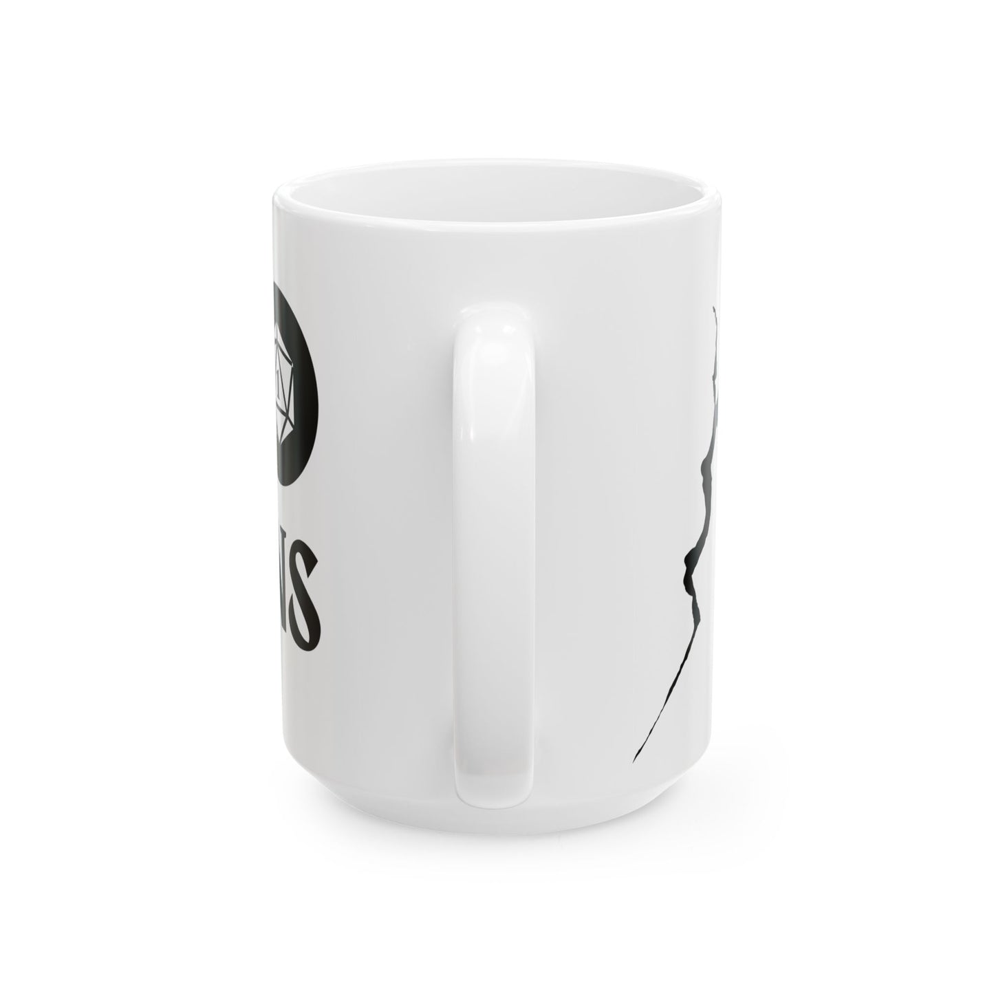 Funny Ceramic Mug - "Crit Happens" Quote D20 - Perfect for Coffee Lovers & Gamers, D&D, DND, RPG, TTRPG, Roleplaying