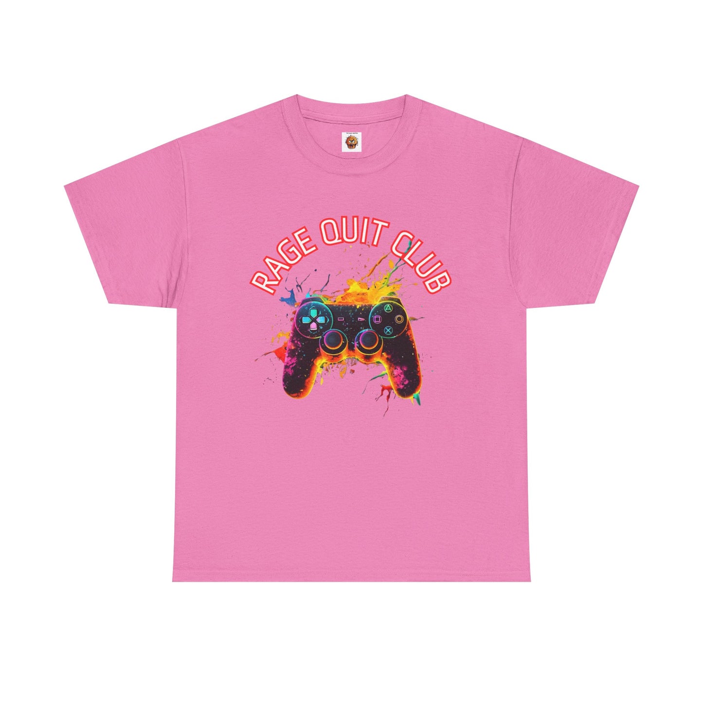 Rage Quit Club Video Game Controller Unisex Heavy Cotton Tee Shirt T-Shirt - Fun Gamer Apparel, Gaming, Geek, Nerd