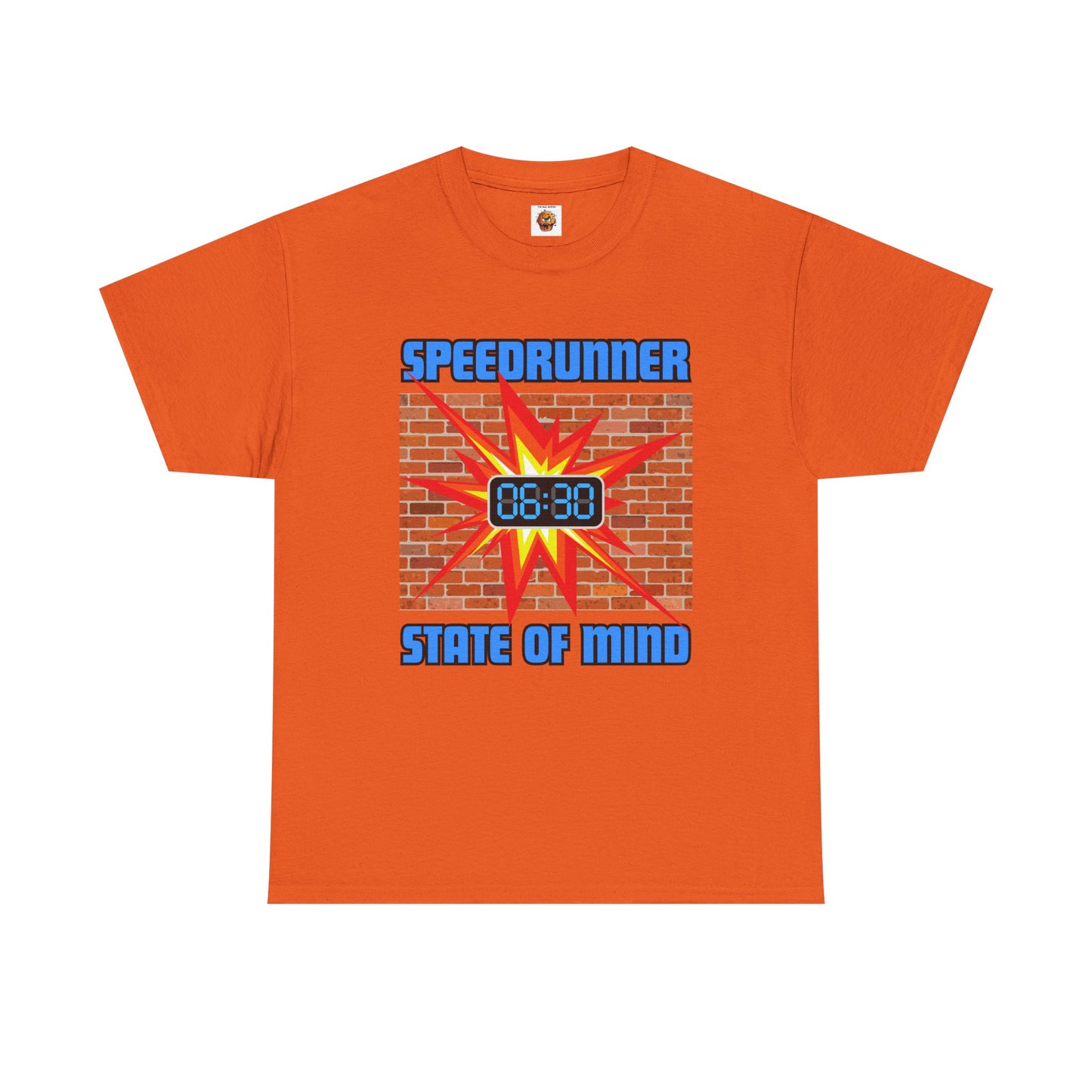 Speedrunner State of Mind Blasting Through Walls Unisex Heavy Cotton Tee - Perfect Gift for Gamers, Gaming, Video Game, Geek, Nerd