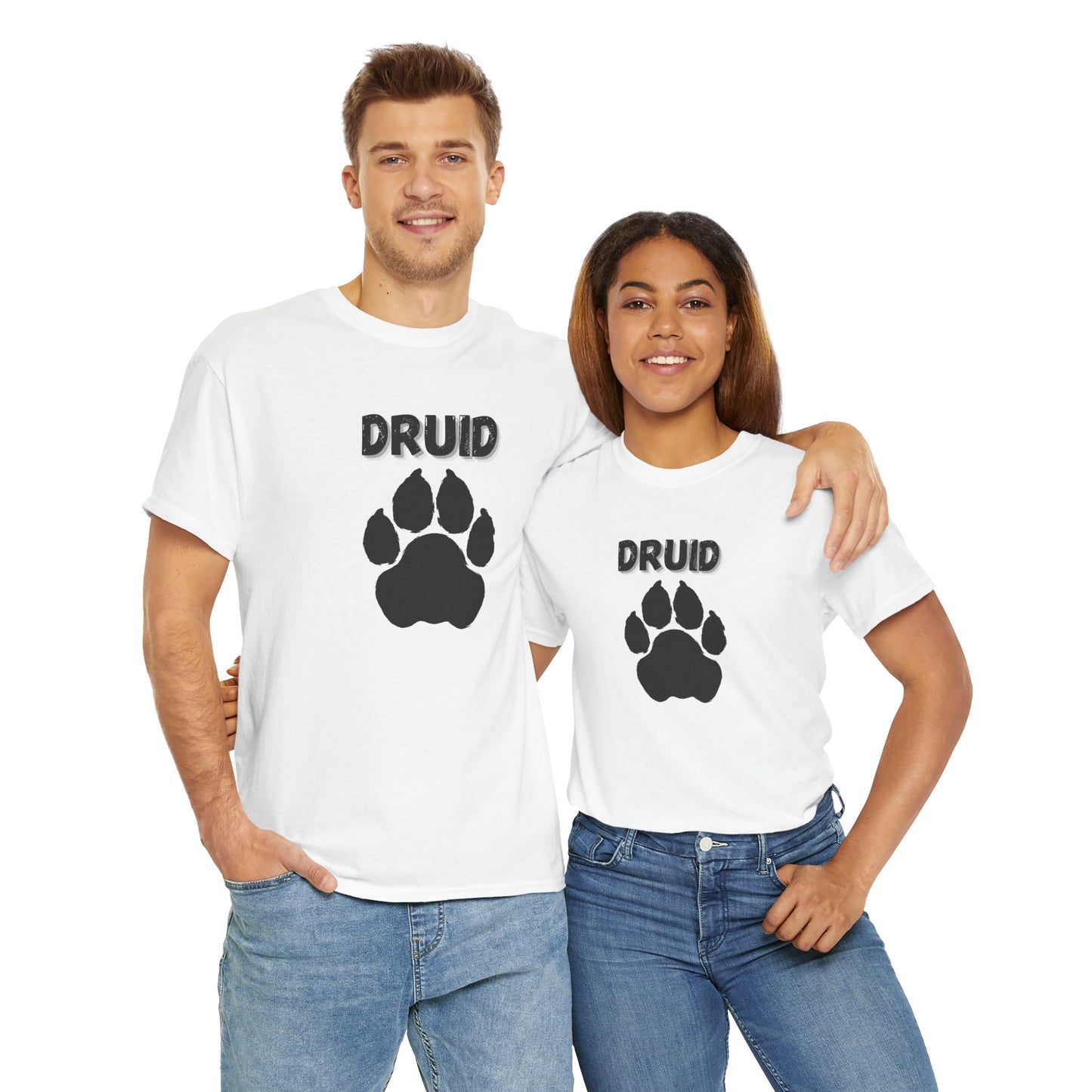 Druid Icon Symbol Dungeons and Dragons DND Unisex Heavy Cotton Tee Shirt T-Shirt - RPG, TTRPG, Roleplaying, Geek, Nerd