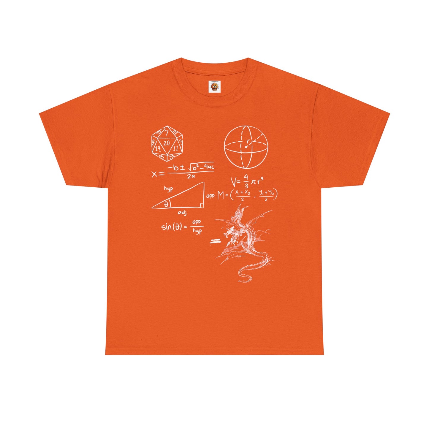 'The Science Of A D20' Mathematical Dungeon & Dragon Tee | Science Shirt for Nerds, Gifts for Geeks, Math Lover Apparel, Unisex Cotton Top, DND, RPG, TTRPG, Nerd, Dice