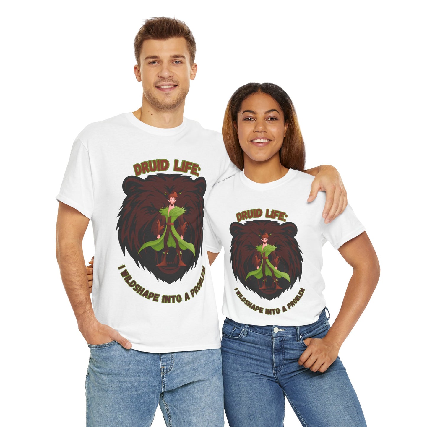 Druid Life Dungeons and Dragons DND Unisex Heavy Cotton Tee Shirt T-Shirt - RPG, TTRPG, Roleplaying, Geek, Nerd