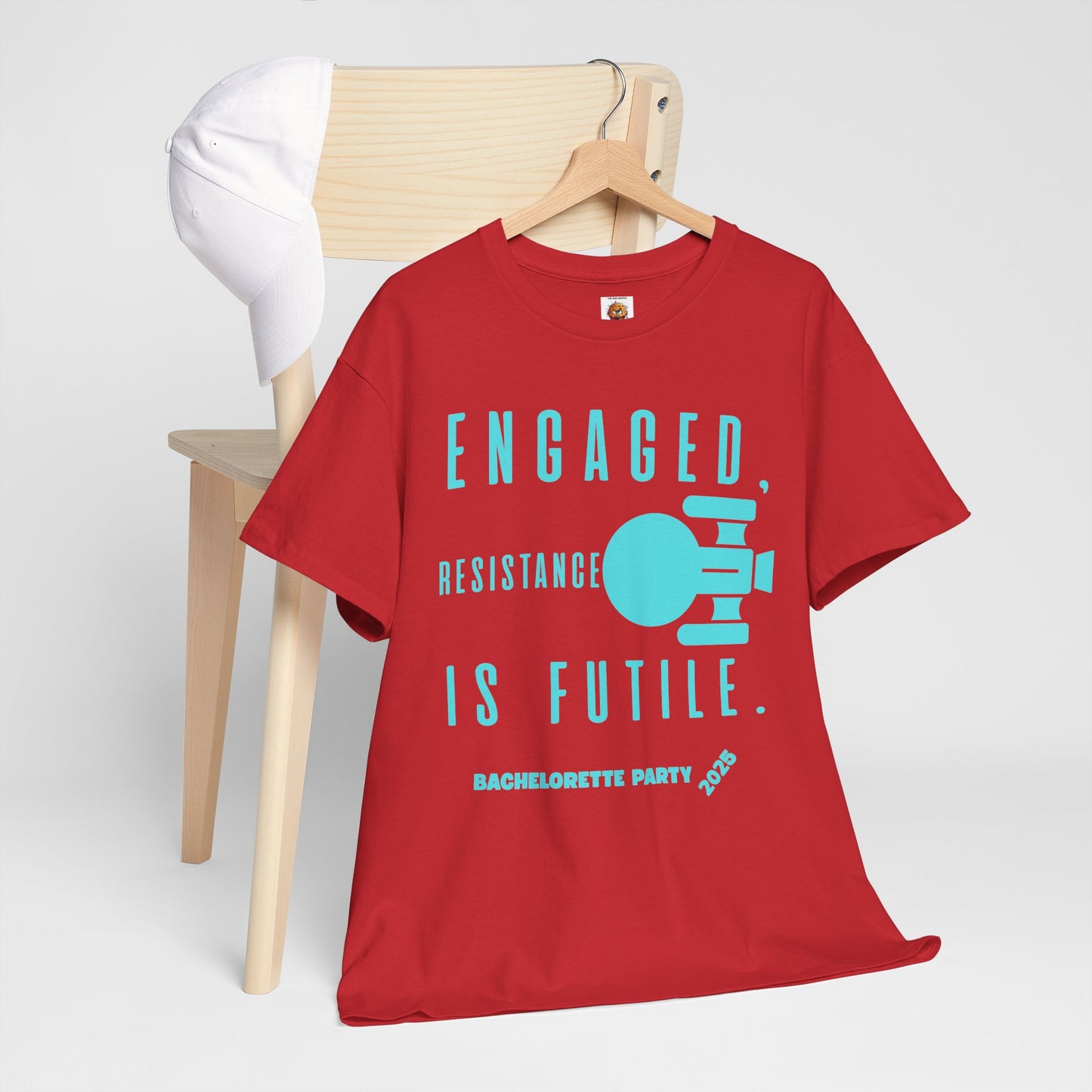 Engaged Resistance Is Futile Unisex Heavy Cotton Tee - Perfect for Bachelorette Parties 2025, Wedding, Engagement, Star Trek, Sci-Fi, Geek, Nerd