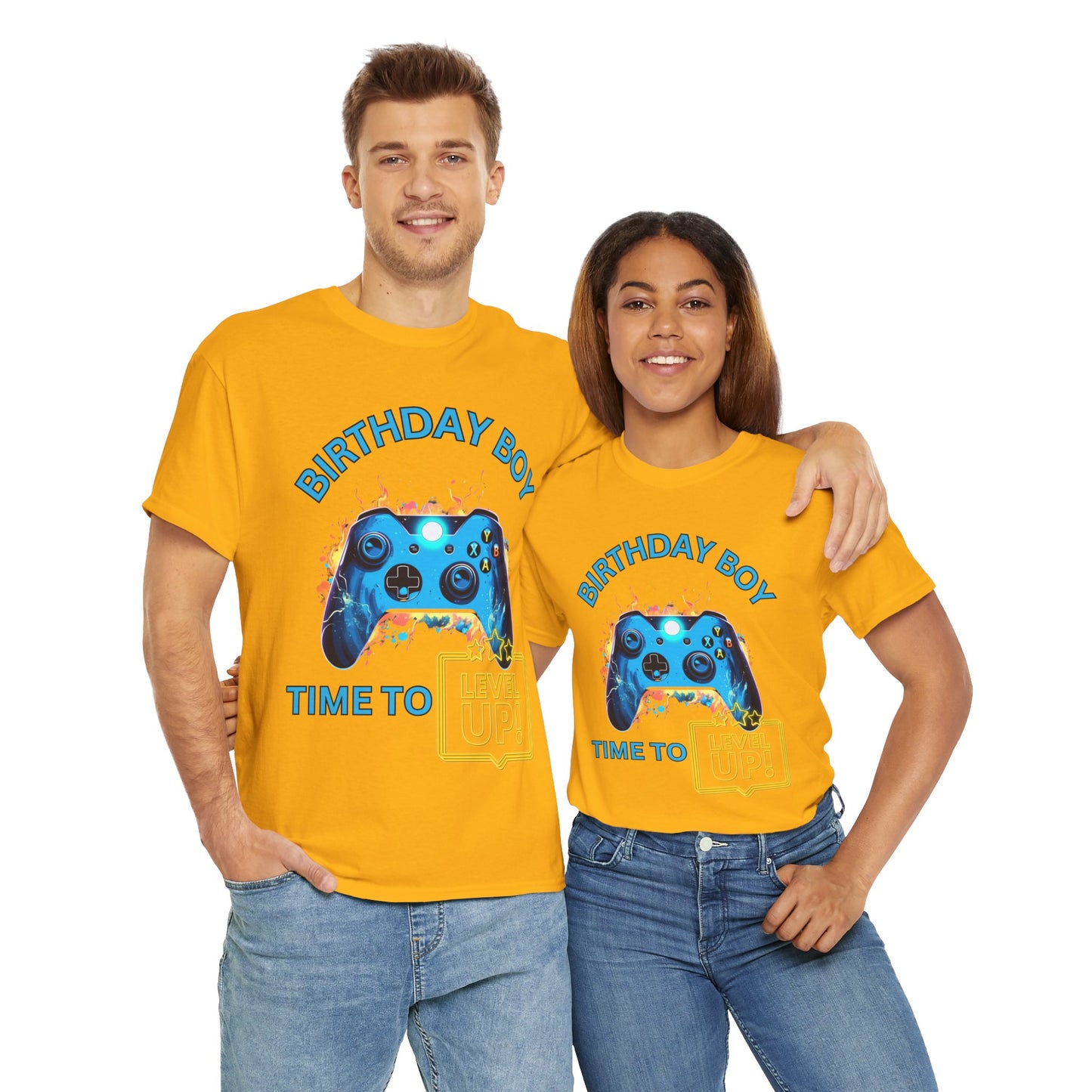 Happy Birthday Boy Gaming T-Shirt - Time To Level Up Celebration Tee Shirt, Gamer, Video Games, Great For Boys, Men, Gentlemen, Geek, Nerd