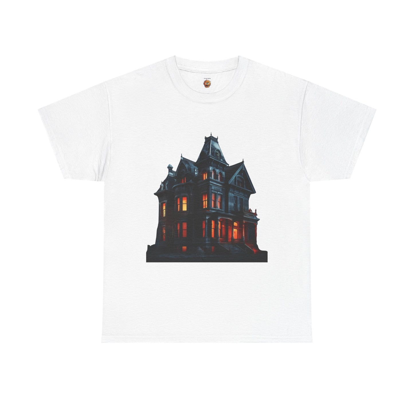 Haunted Victorian House And Loving It Graphic Tee Shirt T-Shirt - Unisex Heavy Cotton, Horror, Scary, Halloween, Gothic, Geek, Nerd