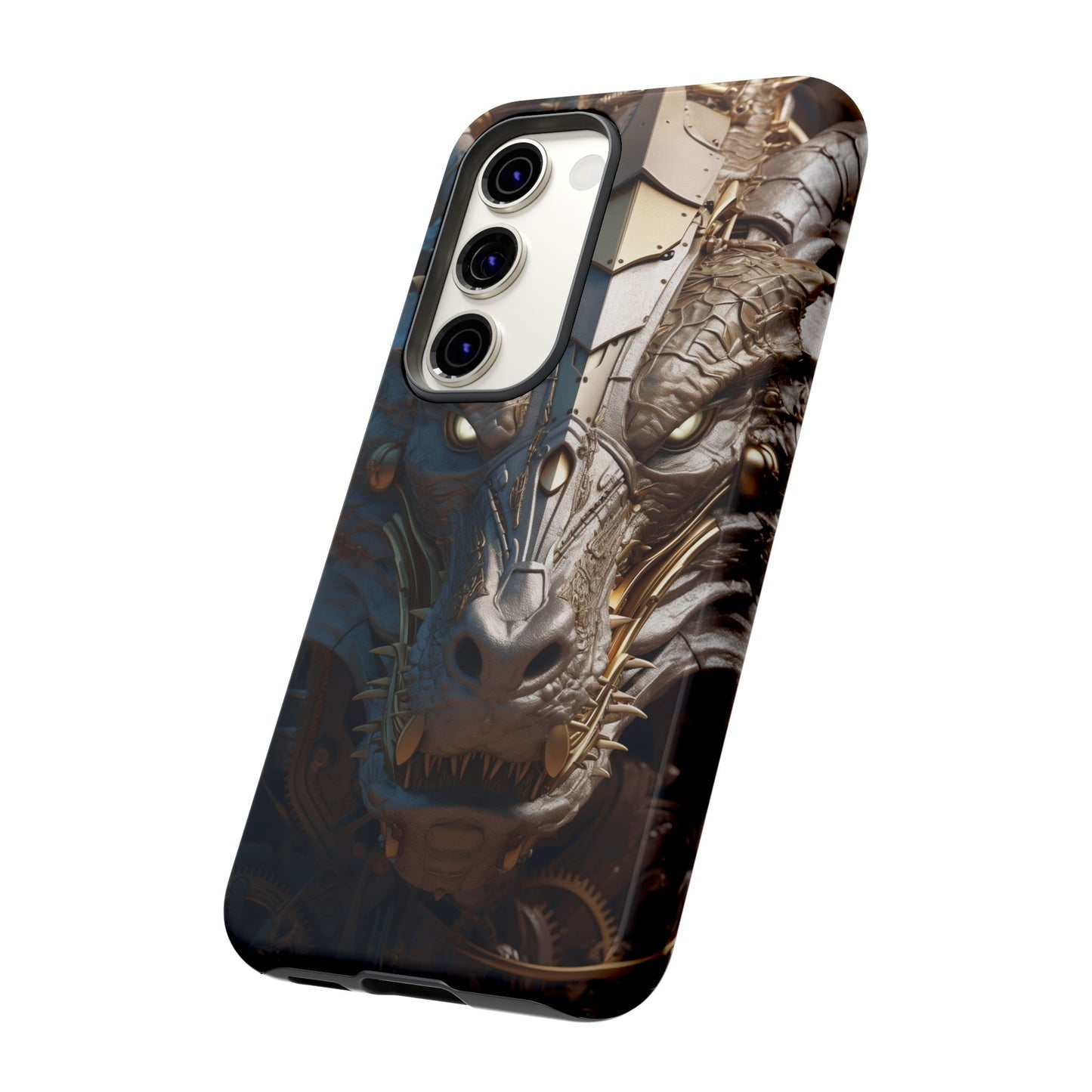 Hyper Realistic 3D Design Clockwork Dragon Phone Case - For Fantasy Lovers, D&D, RPG, TTRPG, Geek, Nerd
