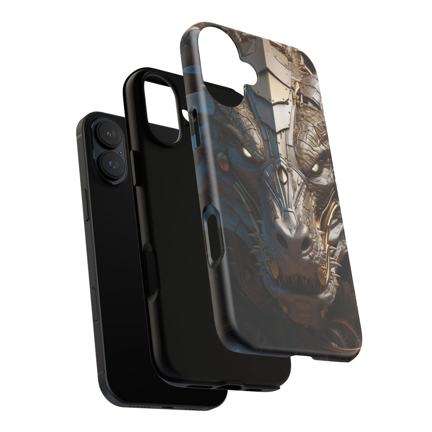 Hyper Realistic 3D Design Clockwork Dragon Phone Case - For Fantasy Lovers, D&D, RPG, TTRPG, Geek, Nerd