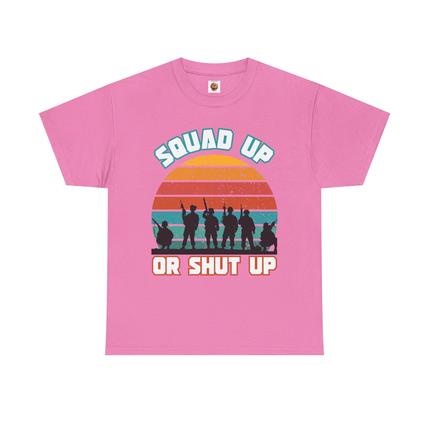 Squad Up Military Unisex Heavy Cotton Tee Shirt - Gamer, Gaming Graphic T-Shirt for Friends, Parties, and Casual Wear, Geek, Nerd