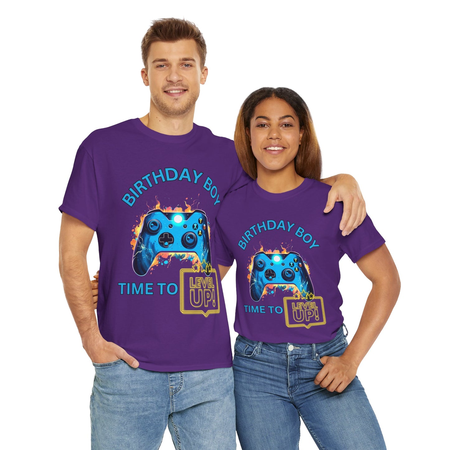 Happy Birthday Boy Gaming T-Shirt - Time To Level Up Celebration Tee Shirt, Gamer, Video Games, Great For Boys, Men, Gentlemen, Geek, Nerd