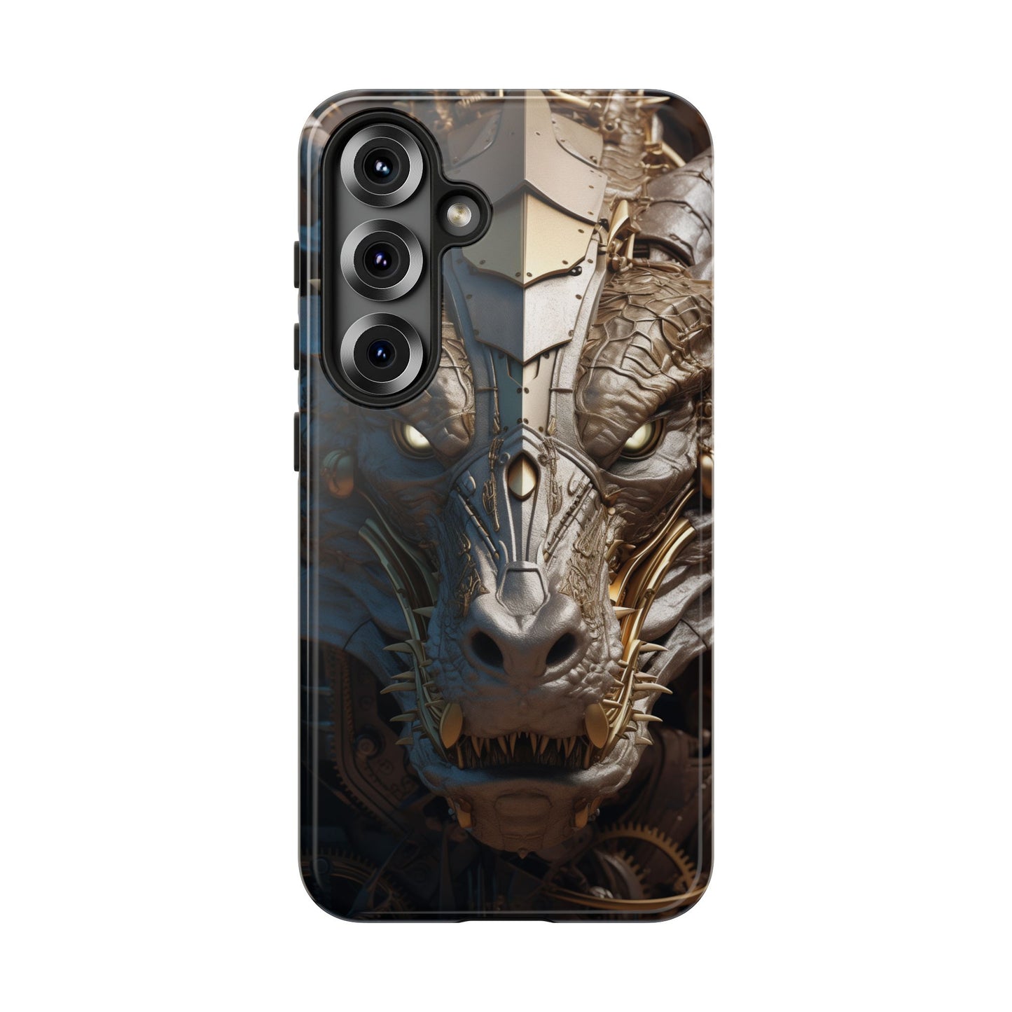 Hyper Realistic 3D Design Clockwork Dragon Phone Case - For Fantasy Lovers, D&D, RPG, TTRPG, Geek, Nerd