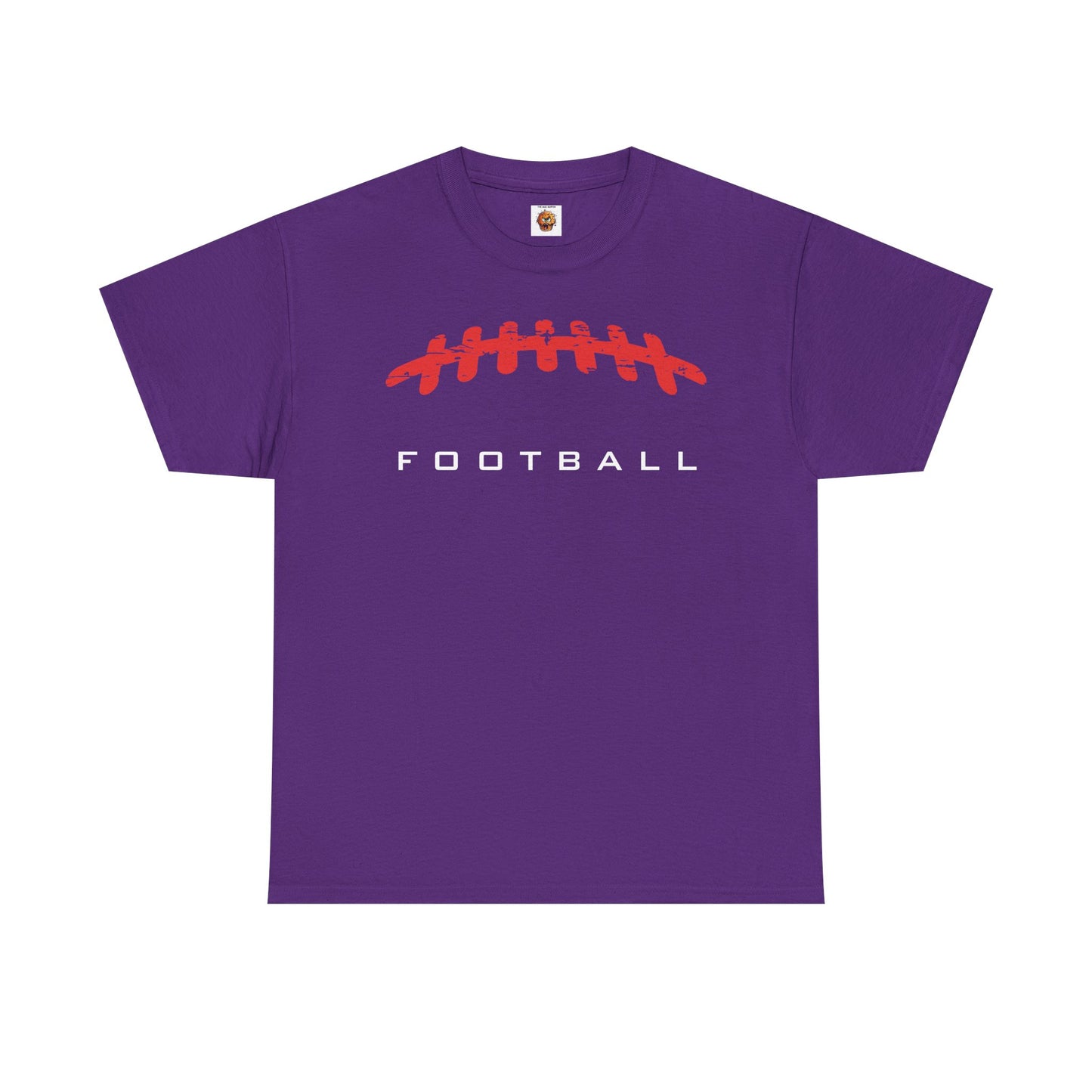 American Football Laces Unisex Heavy Cotton Tee, Perfect for Game Day, Sports Fans, Casual Wear, Gifts for Him, Birthdays, Tailgating