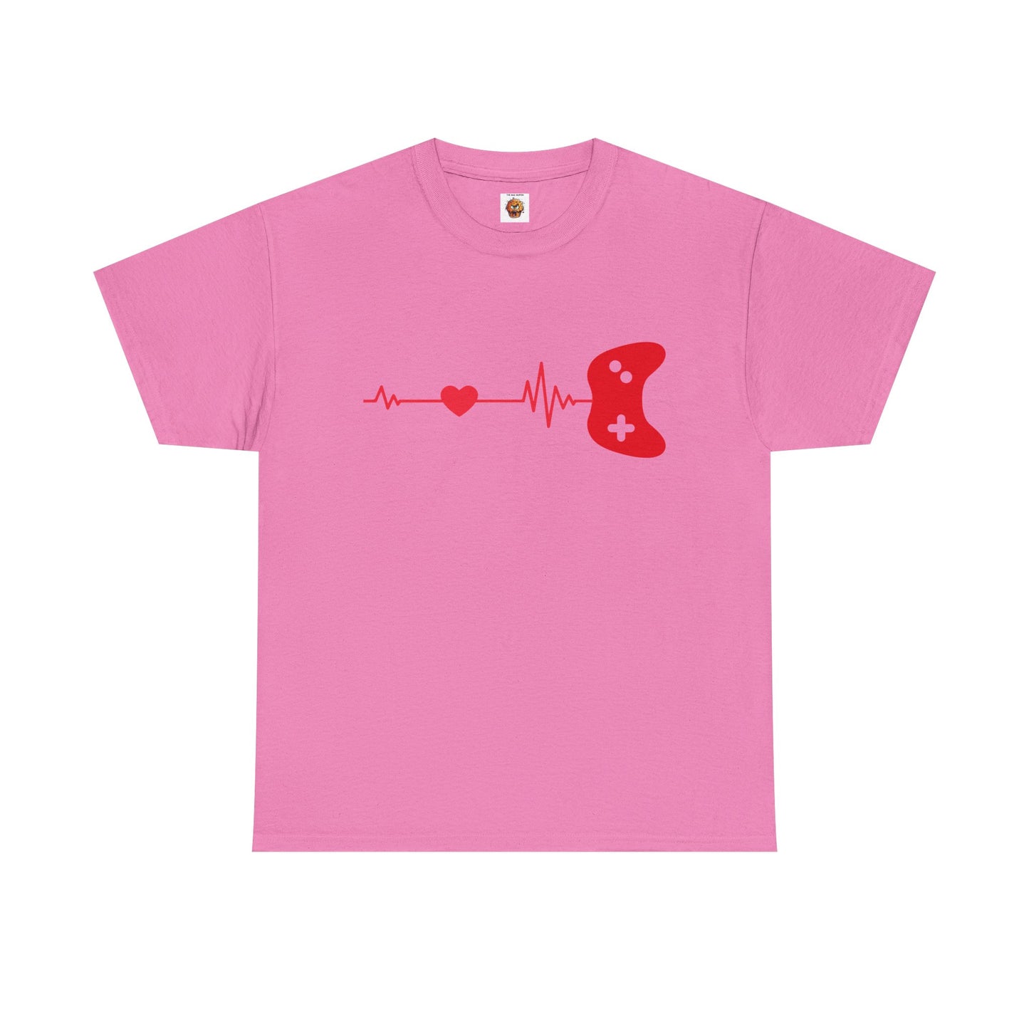 Heartbeat Domestic Video Game Controller Unisex Heavy Cotton Tee Shirt T-Shirt - Gamer, Gaming, Geek, Nerd, Life